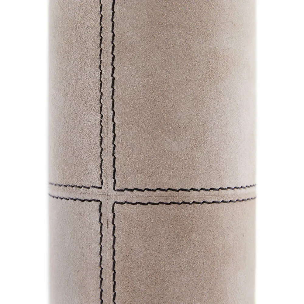 Russel Column Floor Lamp - Bone, Suede