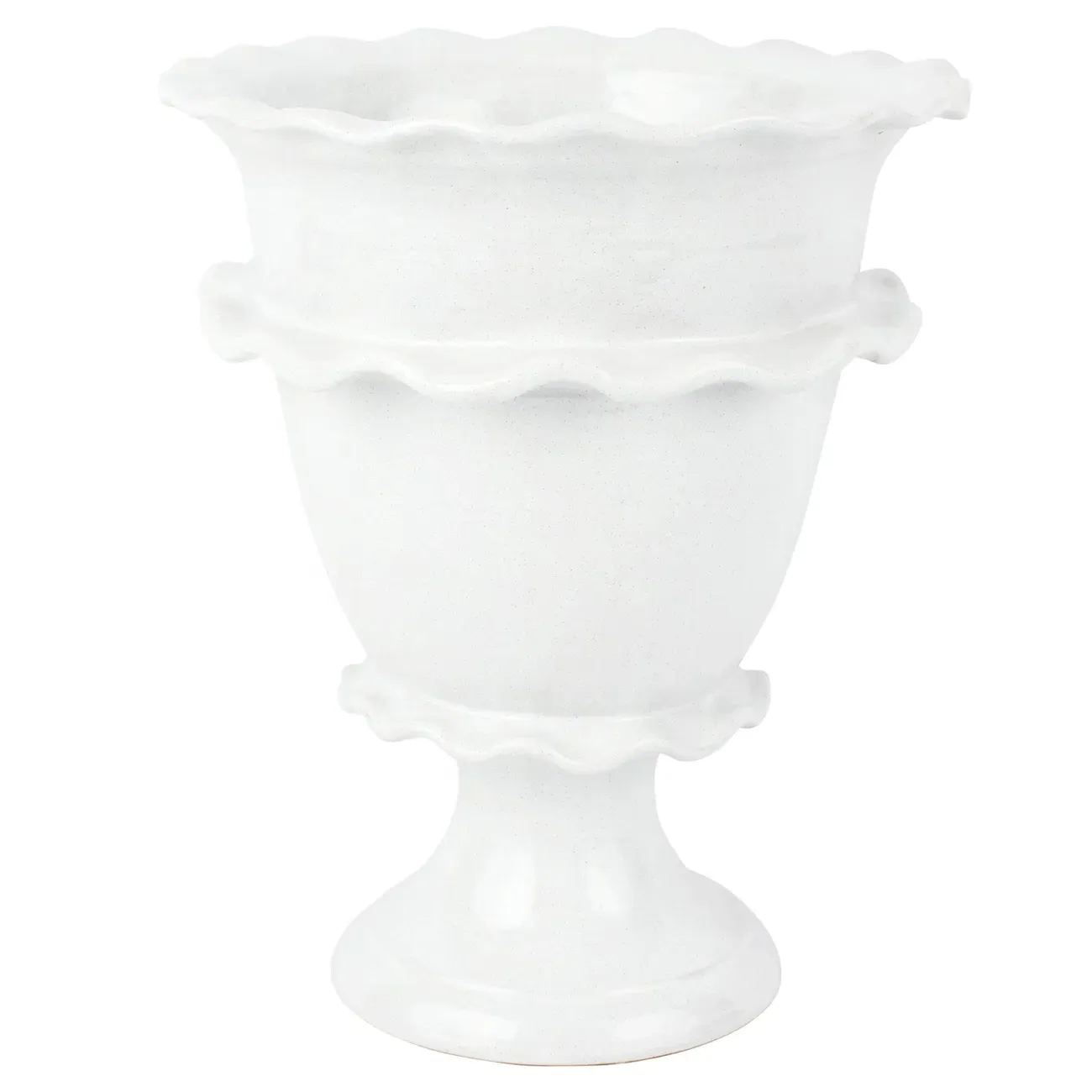 Rustic Garden Footed Cachepot - White, Terra Cotta image