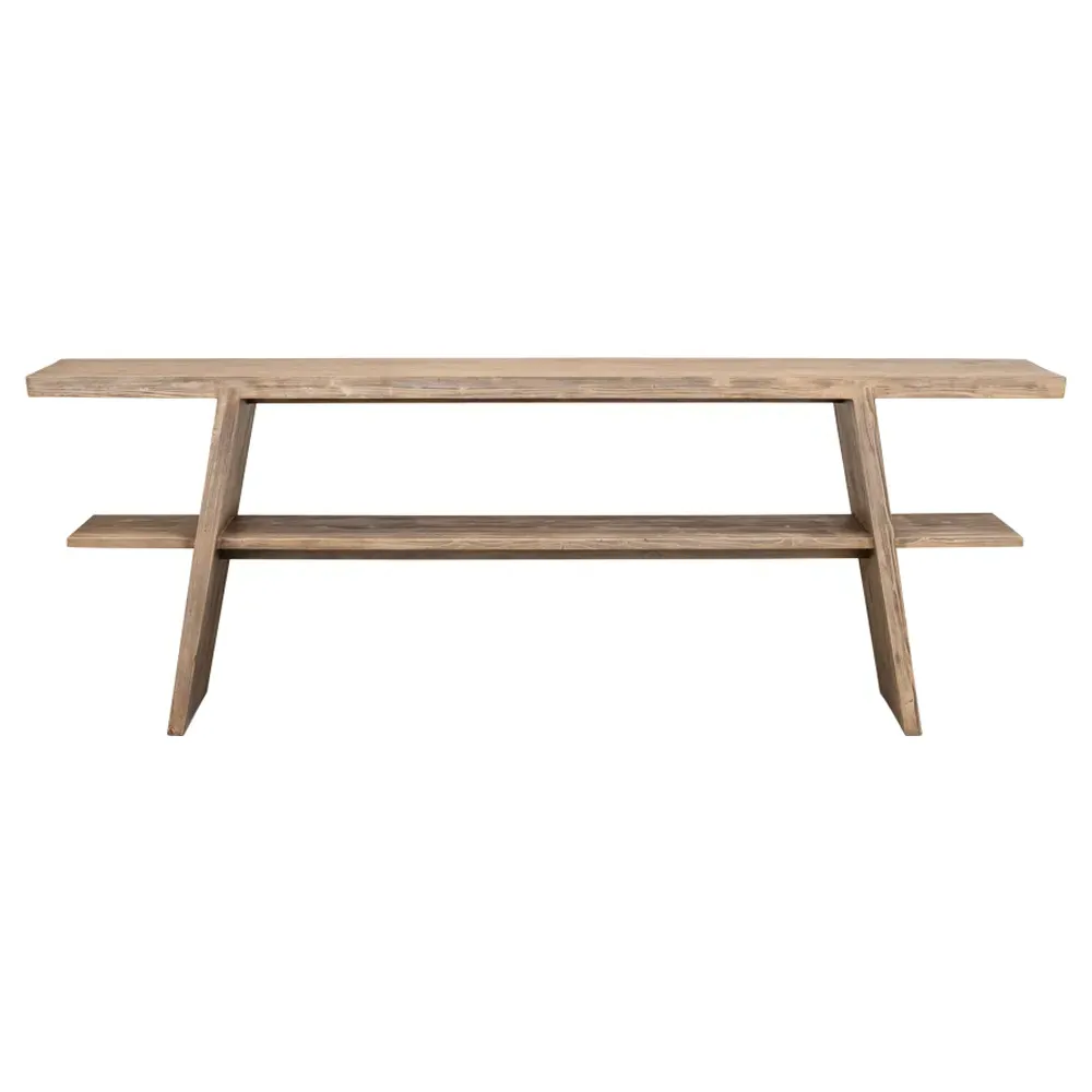 Rustom Console Table - Brown, Pine Wood image