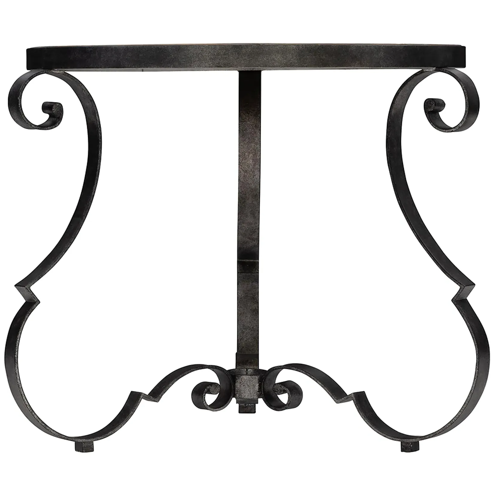 Rustom Round Side Table - Brown, Wood Veneer