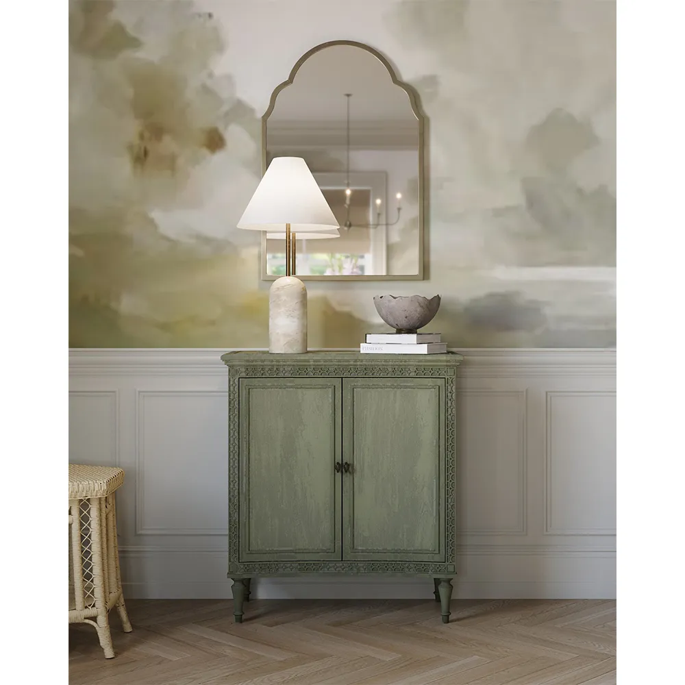 Ryan Arch Wall Mirror - Silver, Metal