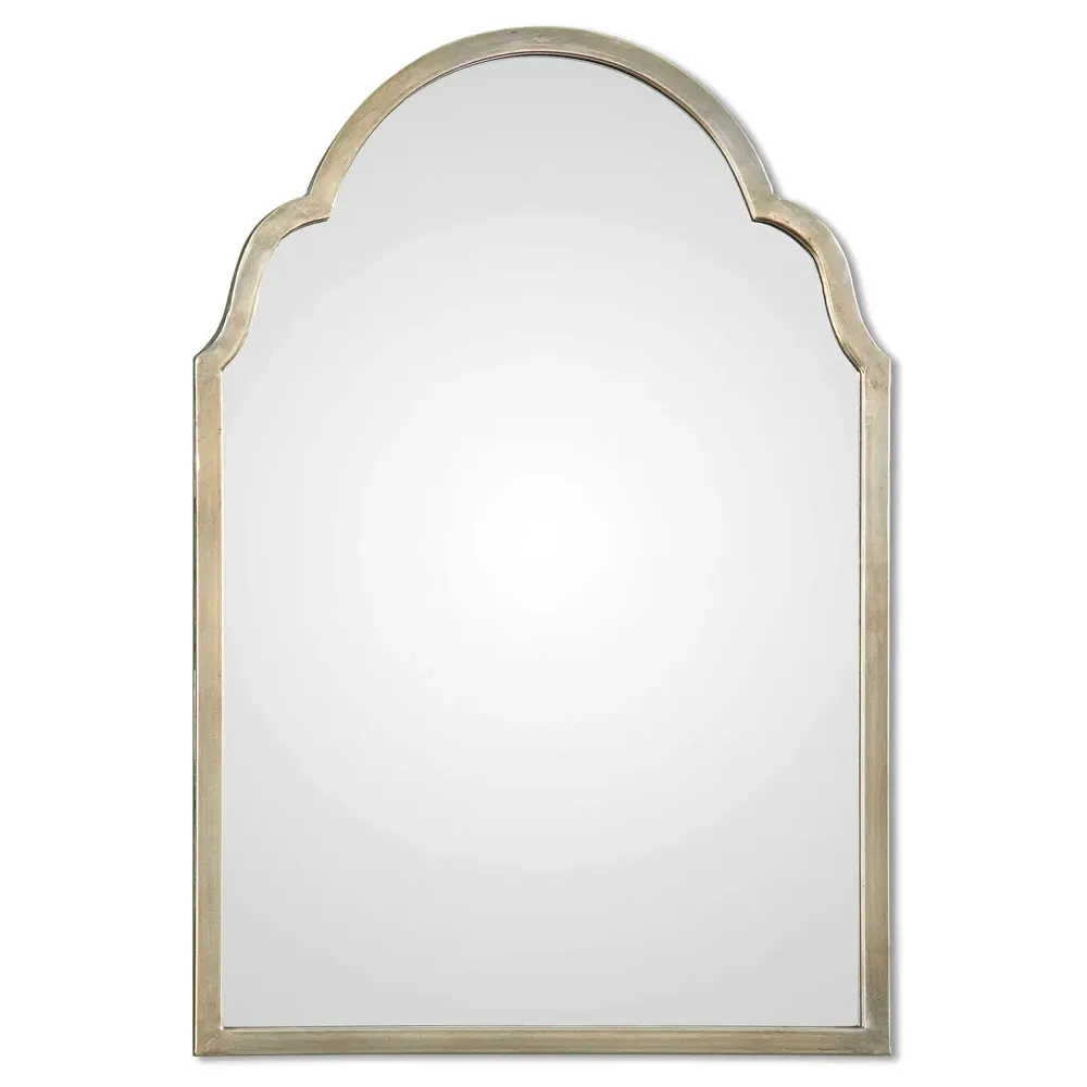 Ryan Arch Wall Mirror - Silver, Metal image