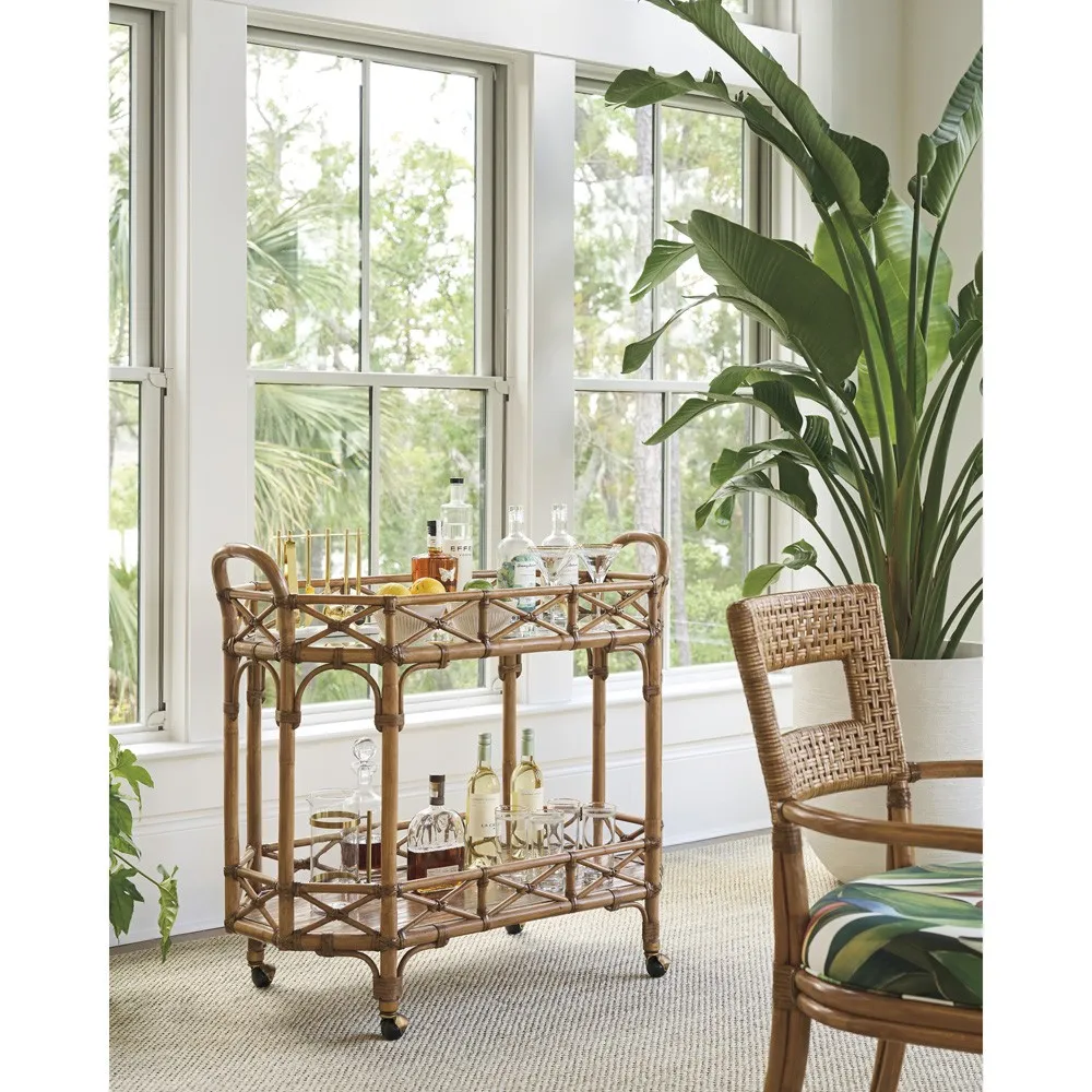 Ryder Bar Cart - Brown, Bamboo