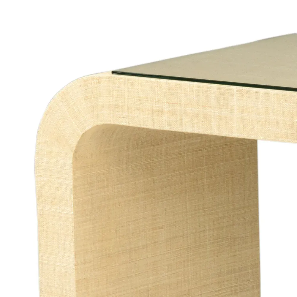 Ryder Console Table - Cream, Raffia