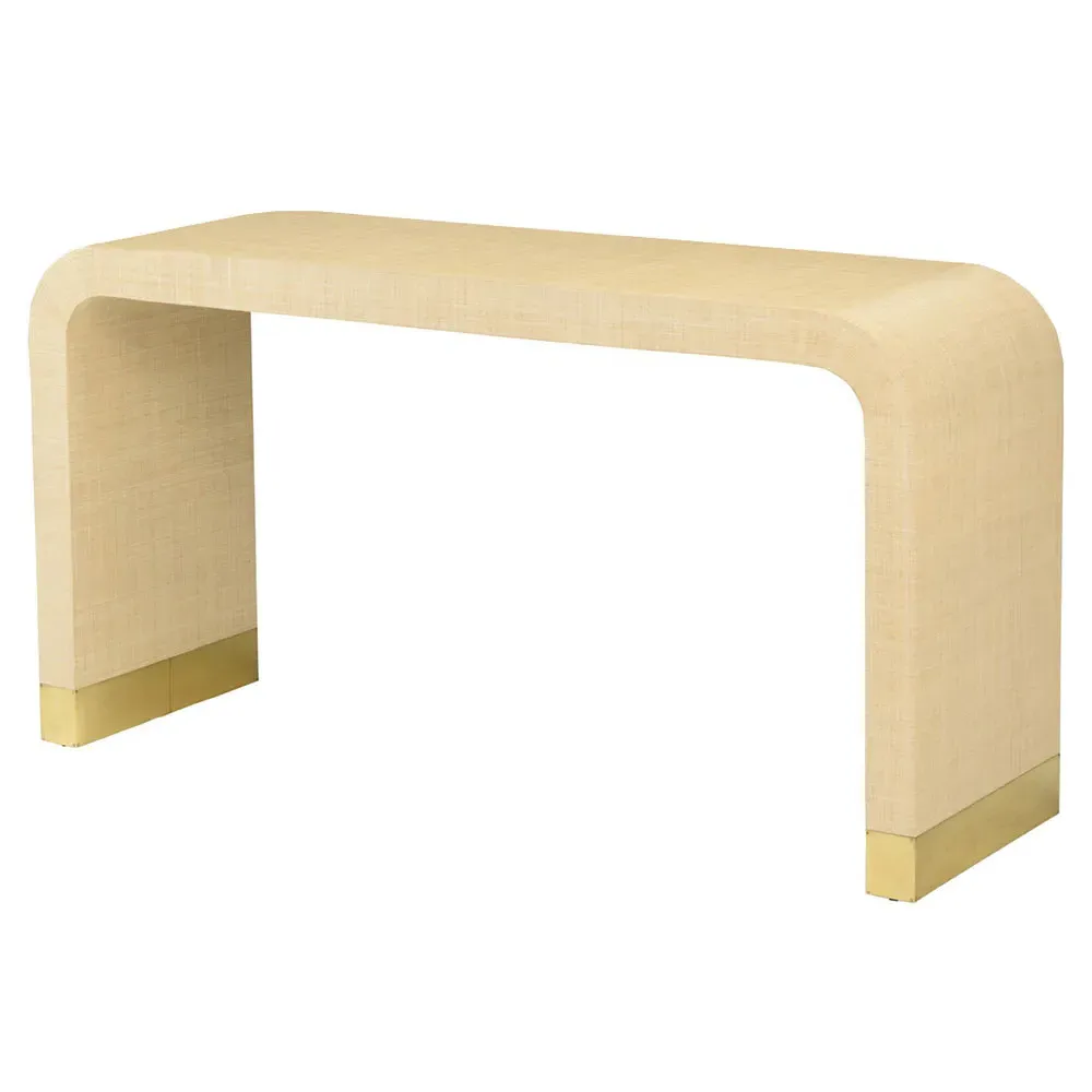 Ryder Console Table - Cream, Raffia