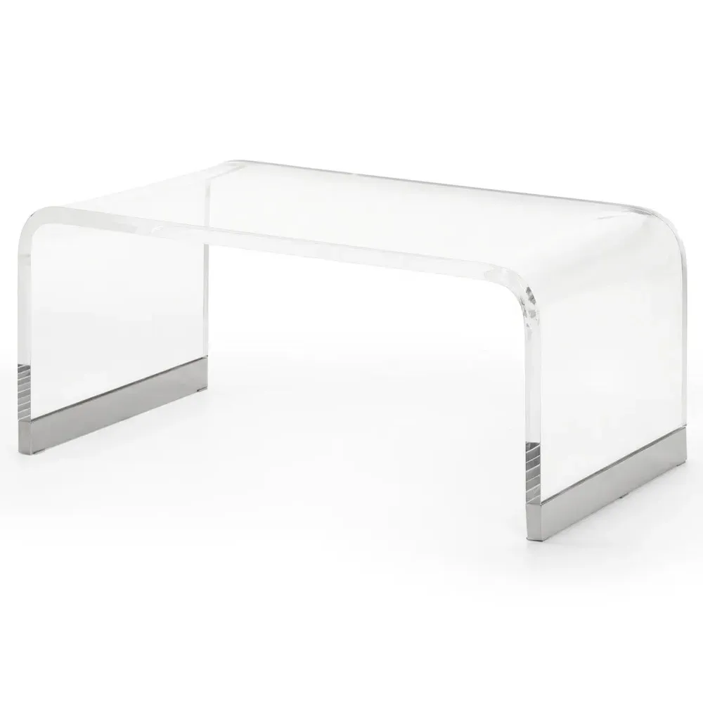 Ryder Curved Coffee Table - Clear, Acrylic image