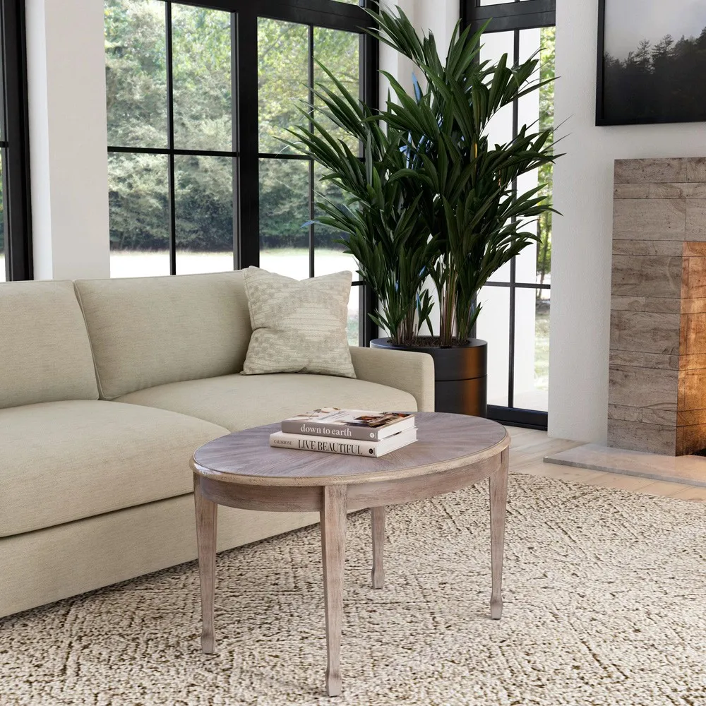 Rye Oval Coffee Table - Brown, Hardwood