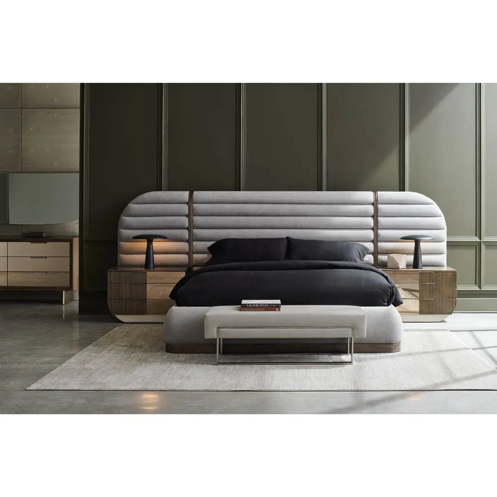 Ryker Bench - Grey, Velvet