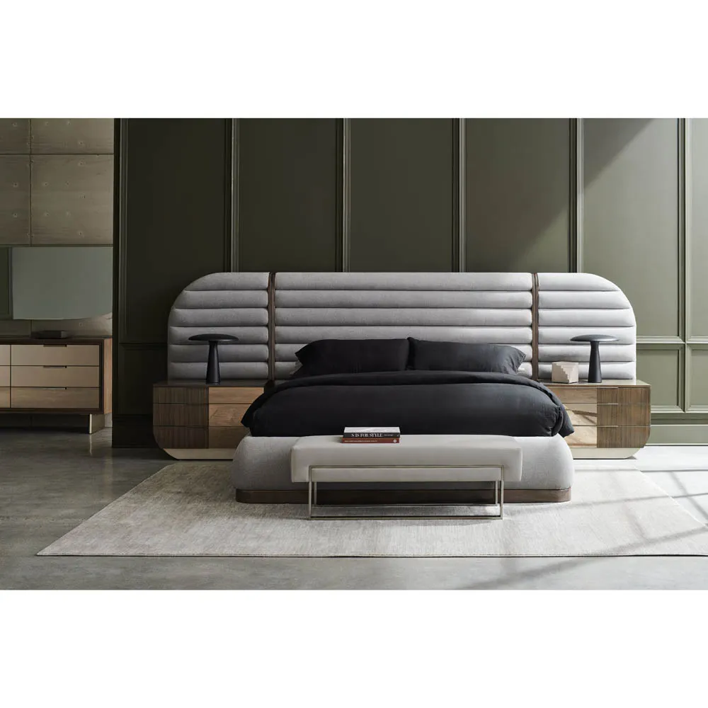 Ryker Bench - Grey, Velvet