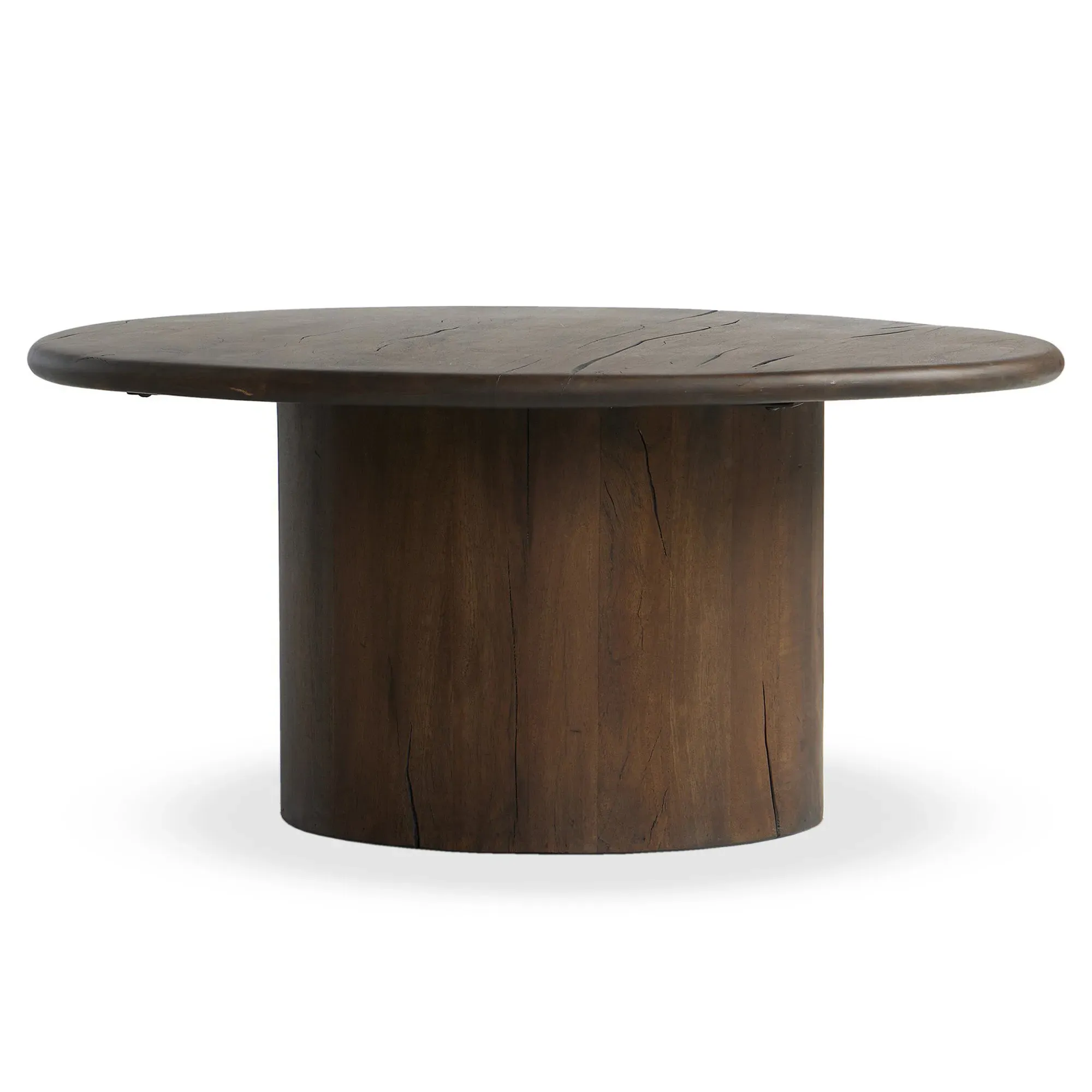 Ryker Oval Coffee Table - Brown, Reclaimed Wood