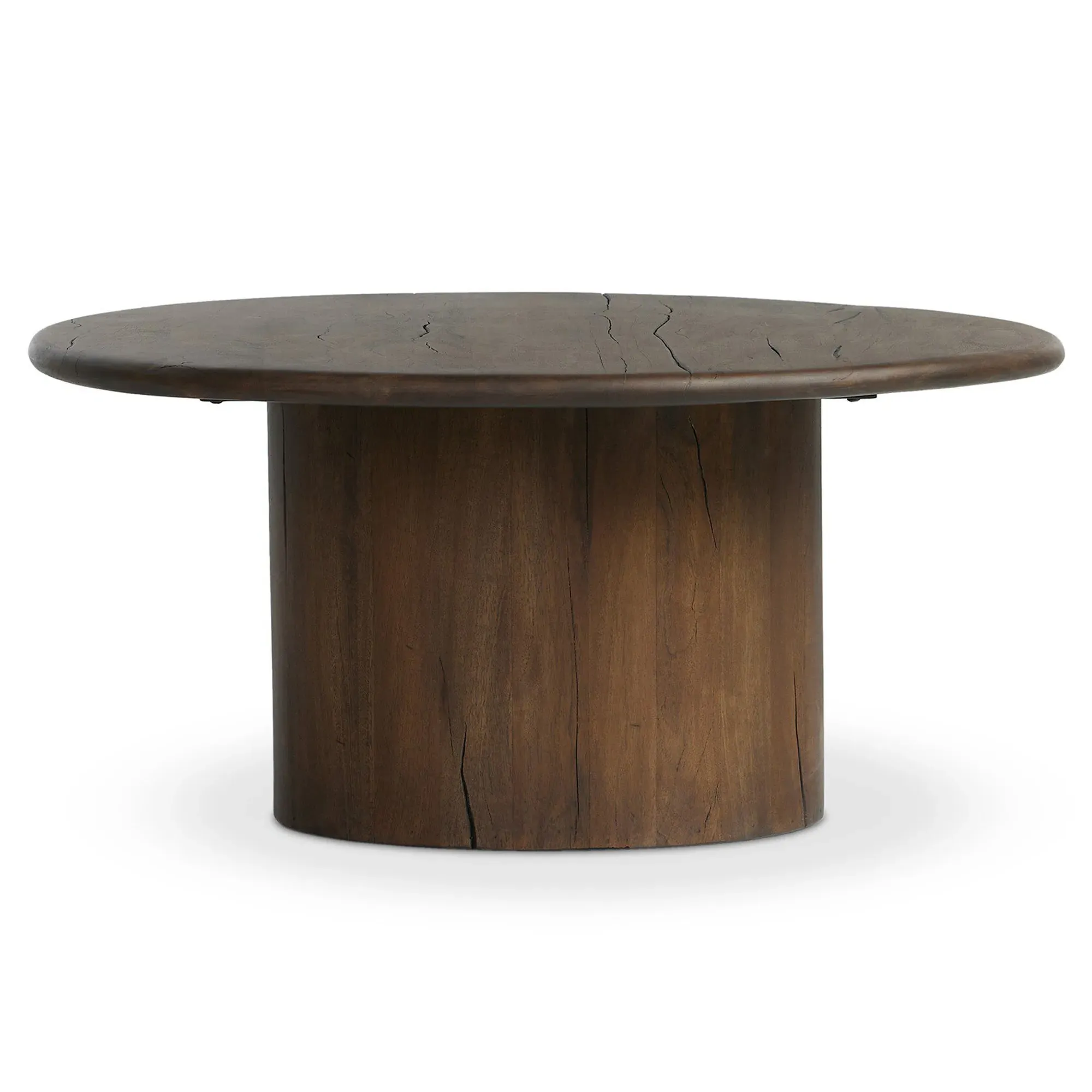 Ryker Oval Coffee Table - Brown, Reclaimed Wood