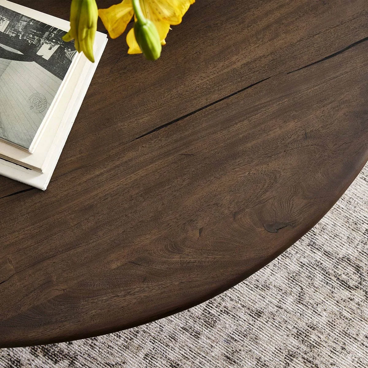 Ryker Oval Coffee Table - Brown, Reclaimed Wood