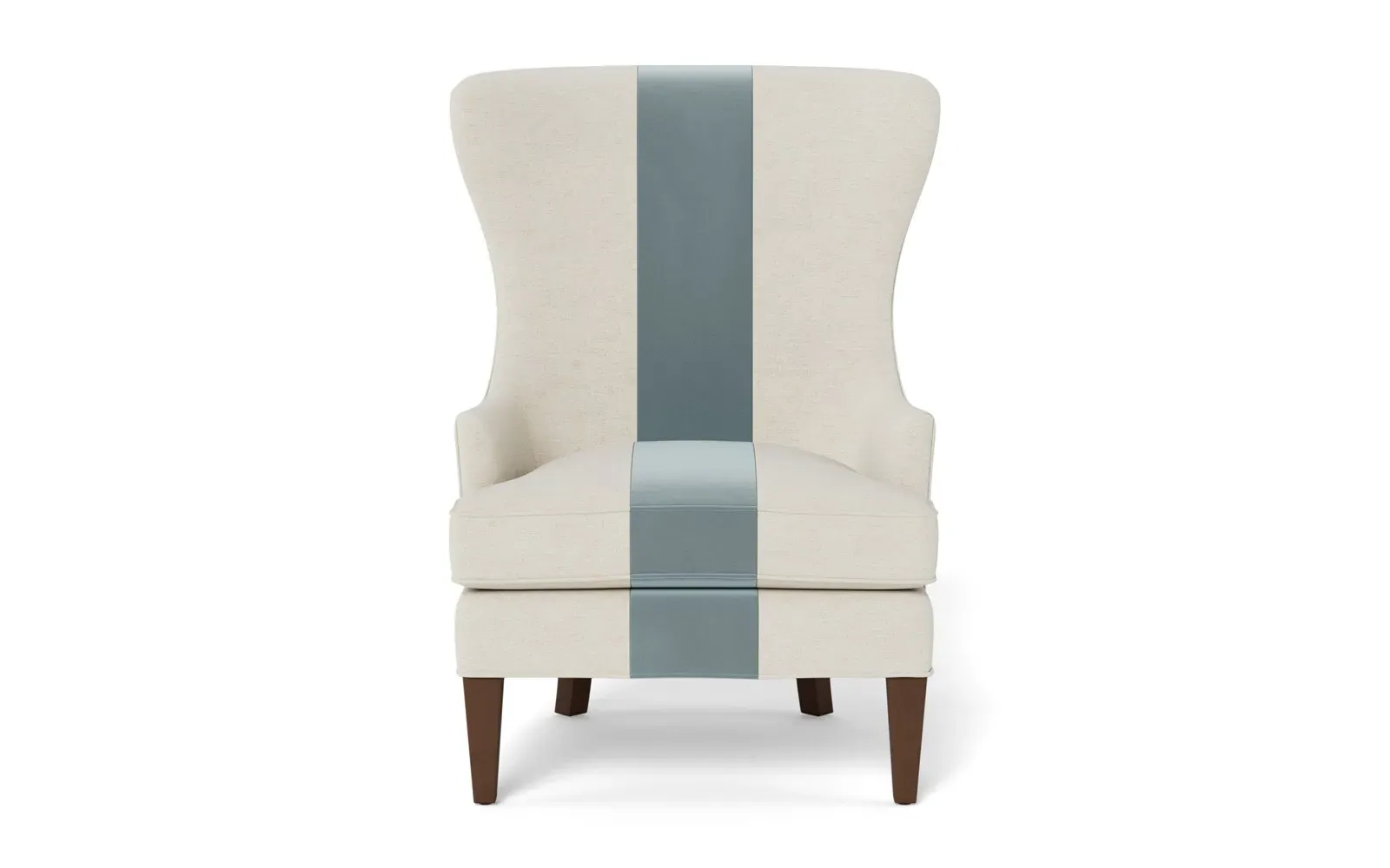 Rylie Wing Chair - Saltwater Blue, Performance Velvet