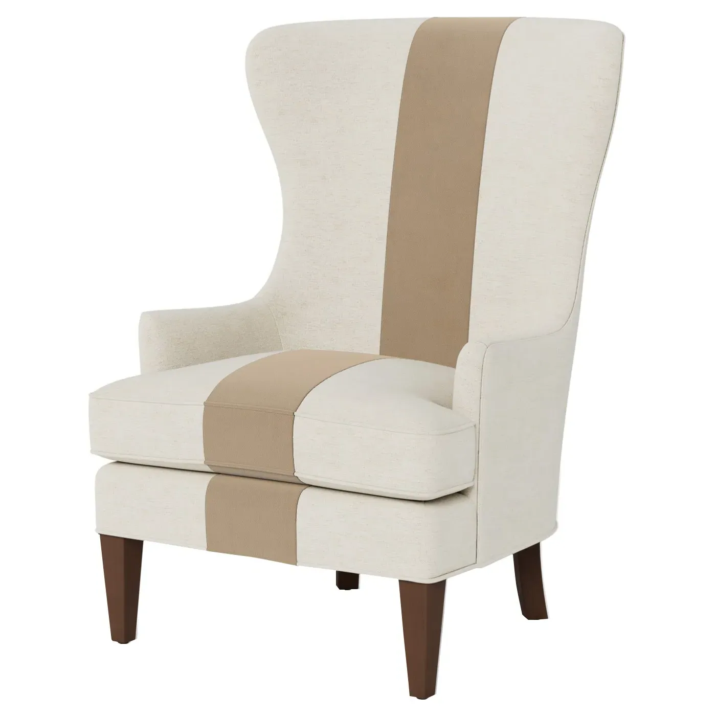 Rylie Wing Chair - Sand Dune, Performance Velvet