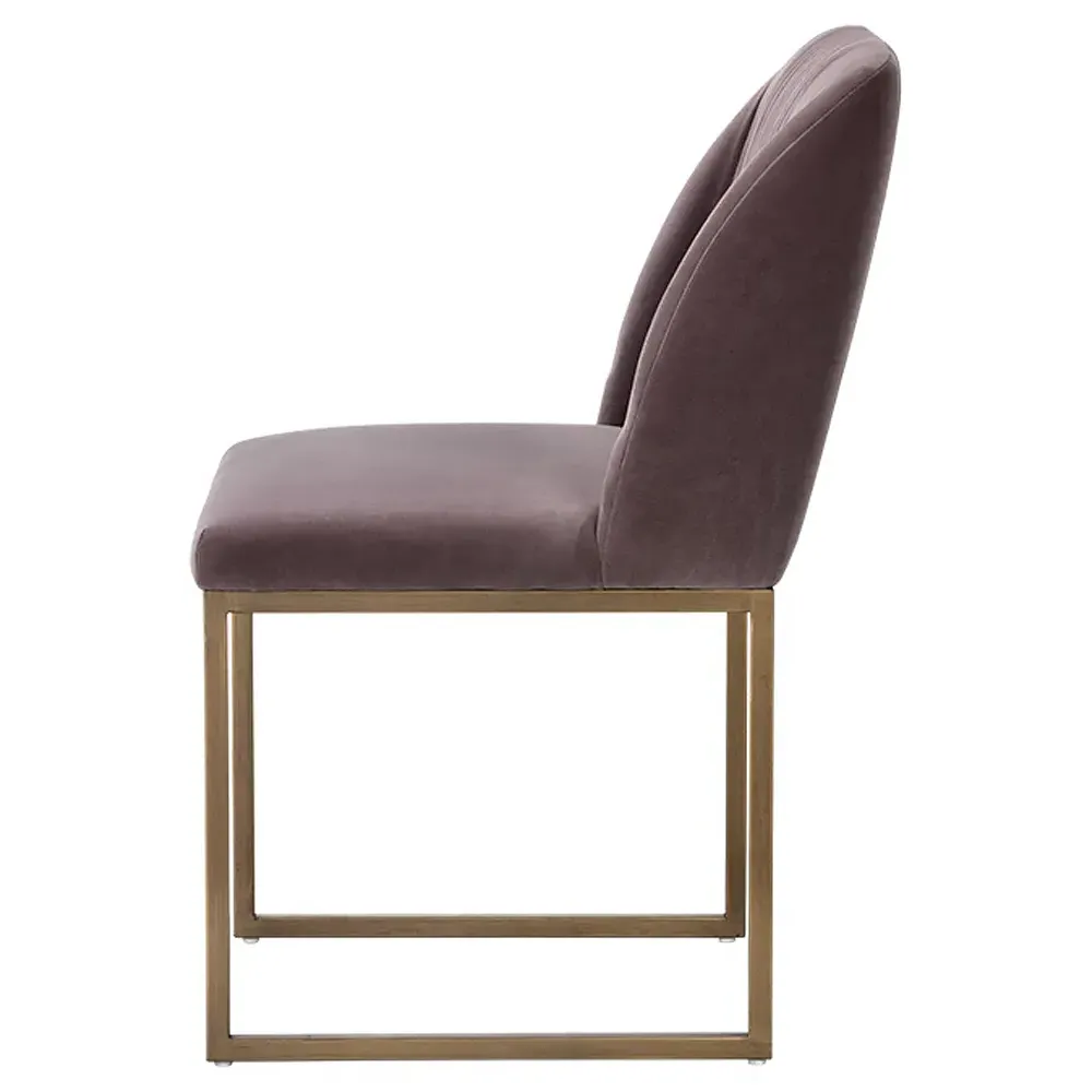 Saavedra Dining Side Chair Set of 2 - Blush Purple, Iron