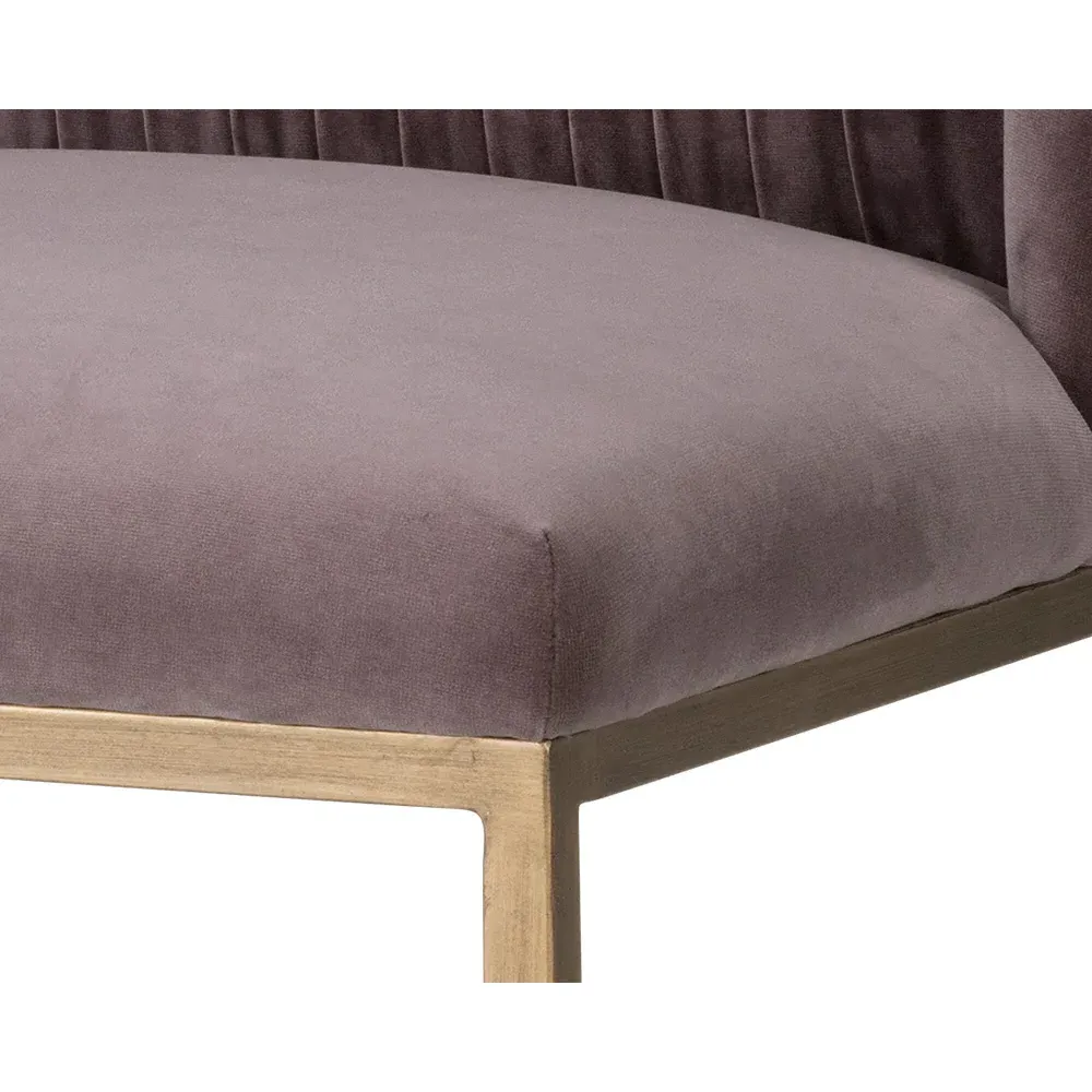 Saavedra Dining Side Chair Set of 2 - Blush Purple, Iron