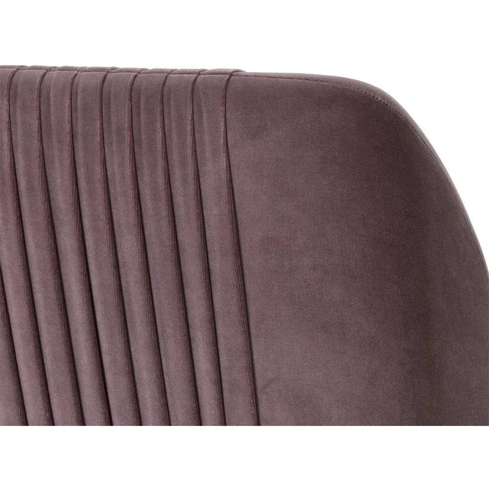 Saavedra Dining Side Chair Set of 2 - Blush Purple, Iron