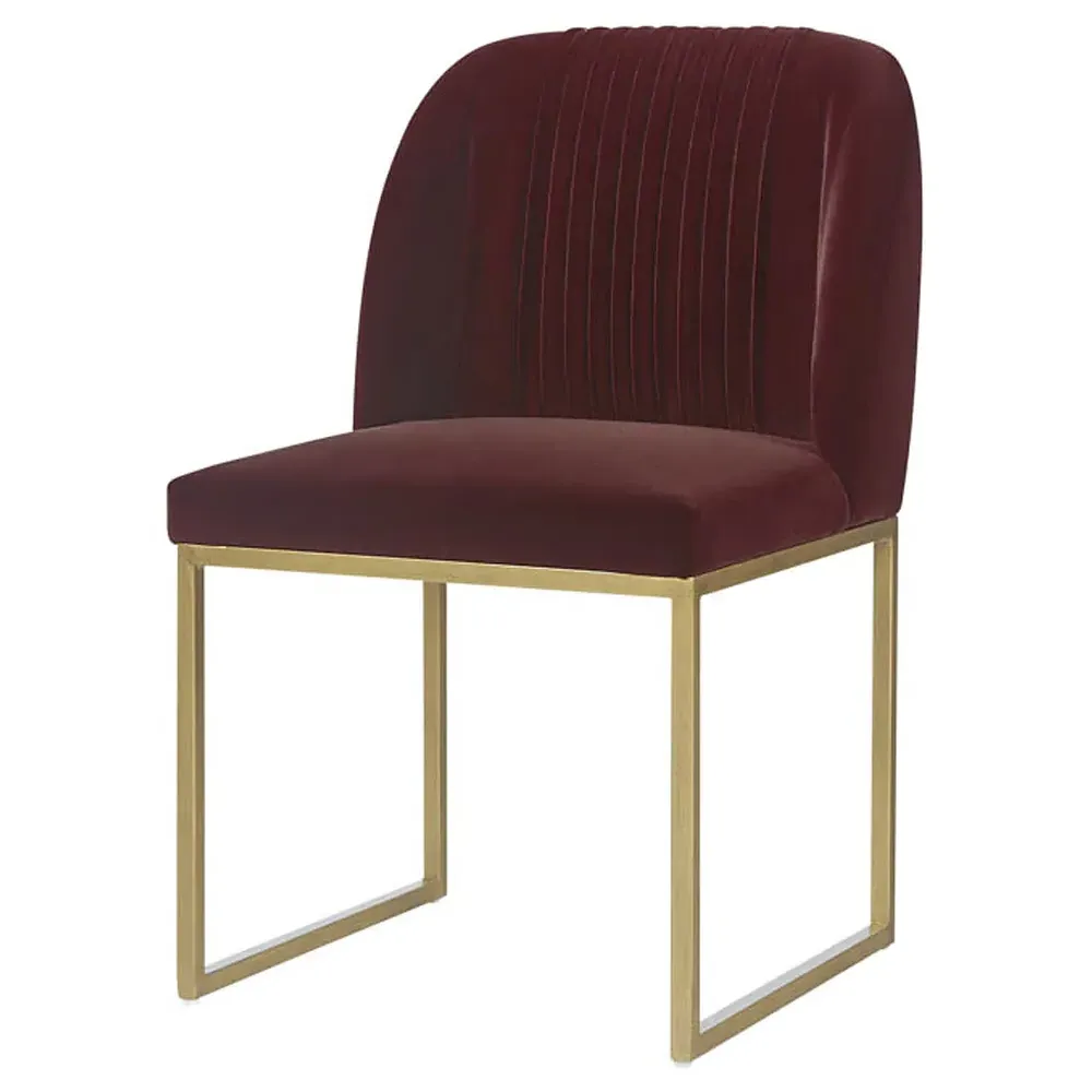 Saavedra Dining Side Chair Set of 2 - Merlot, Iron