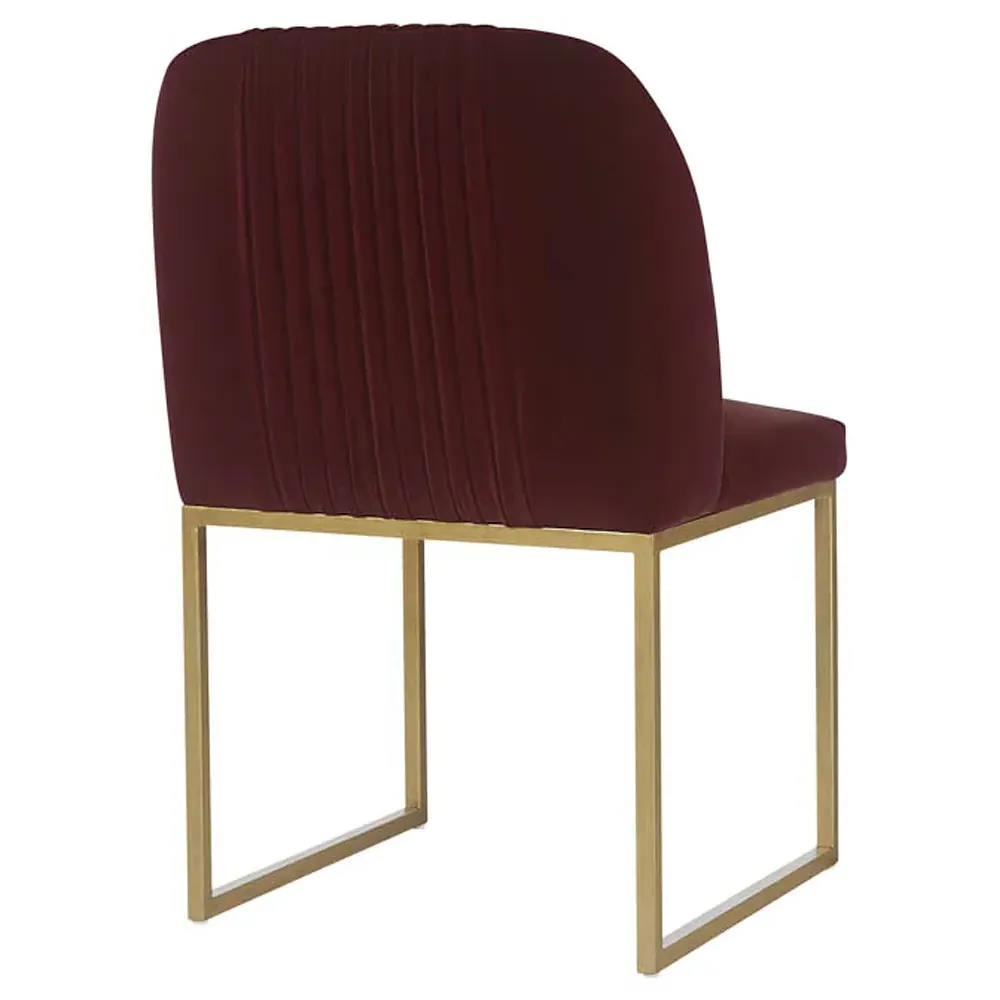 Saavedra Dining Side Chair Set of 2 - Merlot, Iron