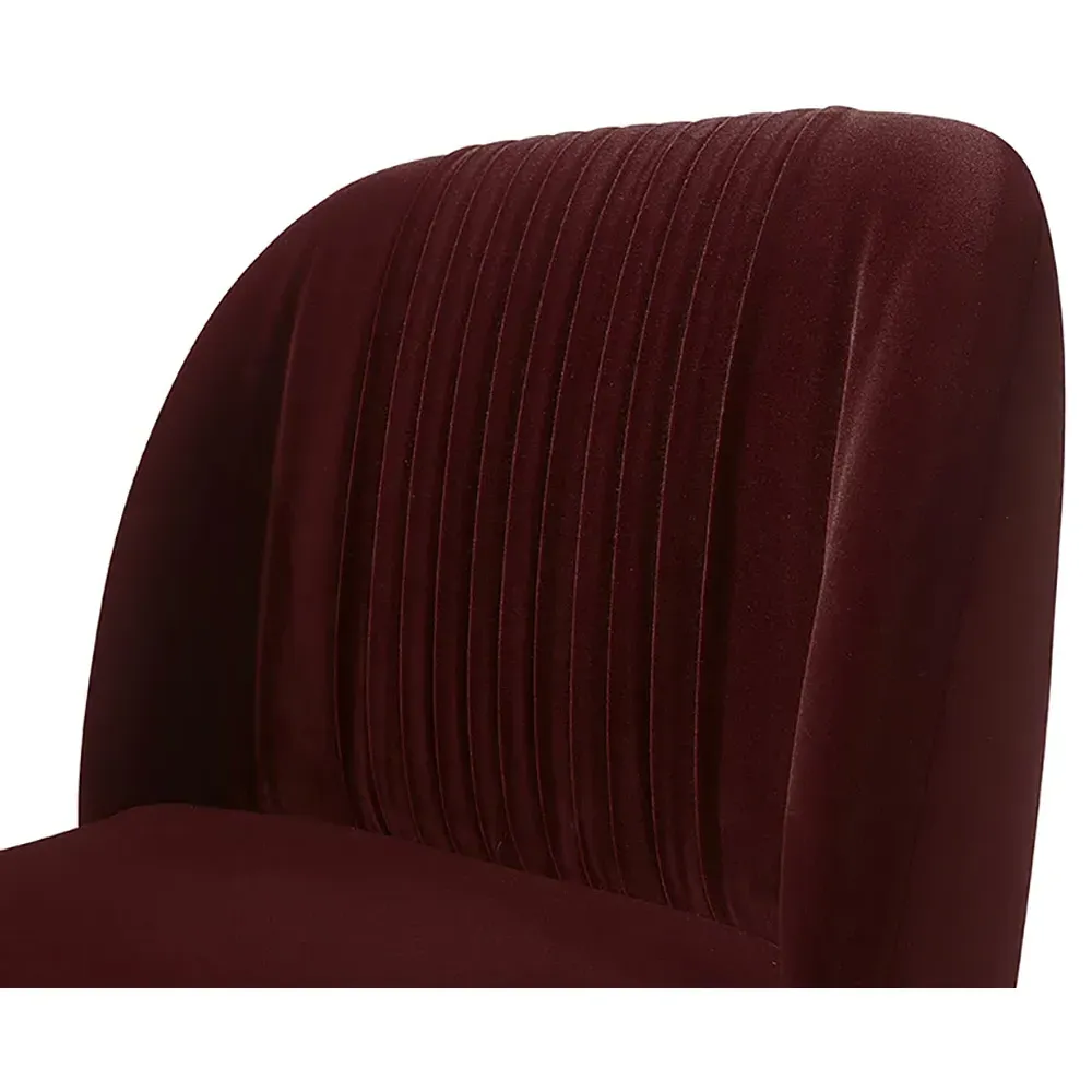 Saavedra Dining Side Chair Set of 2 - Merlot, Iron