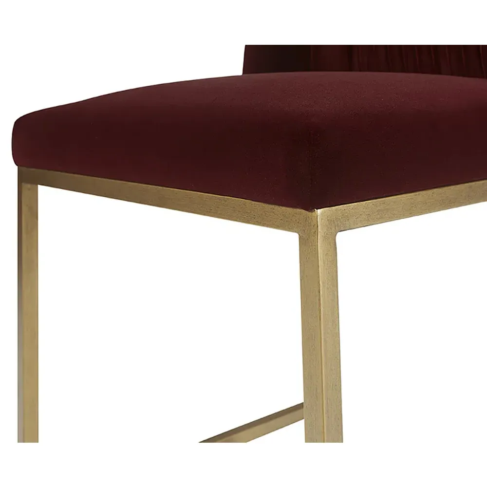 Saavedra Dining Side Chair Set of 2 - Merlot, Iron