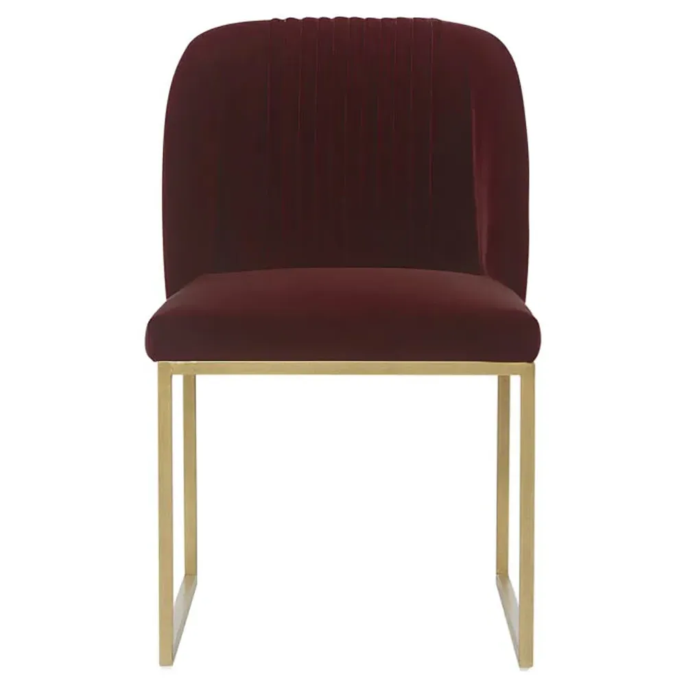 Saavedra Dining Side Chair Set of 2 - Merlot, Iron