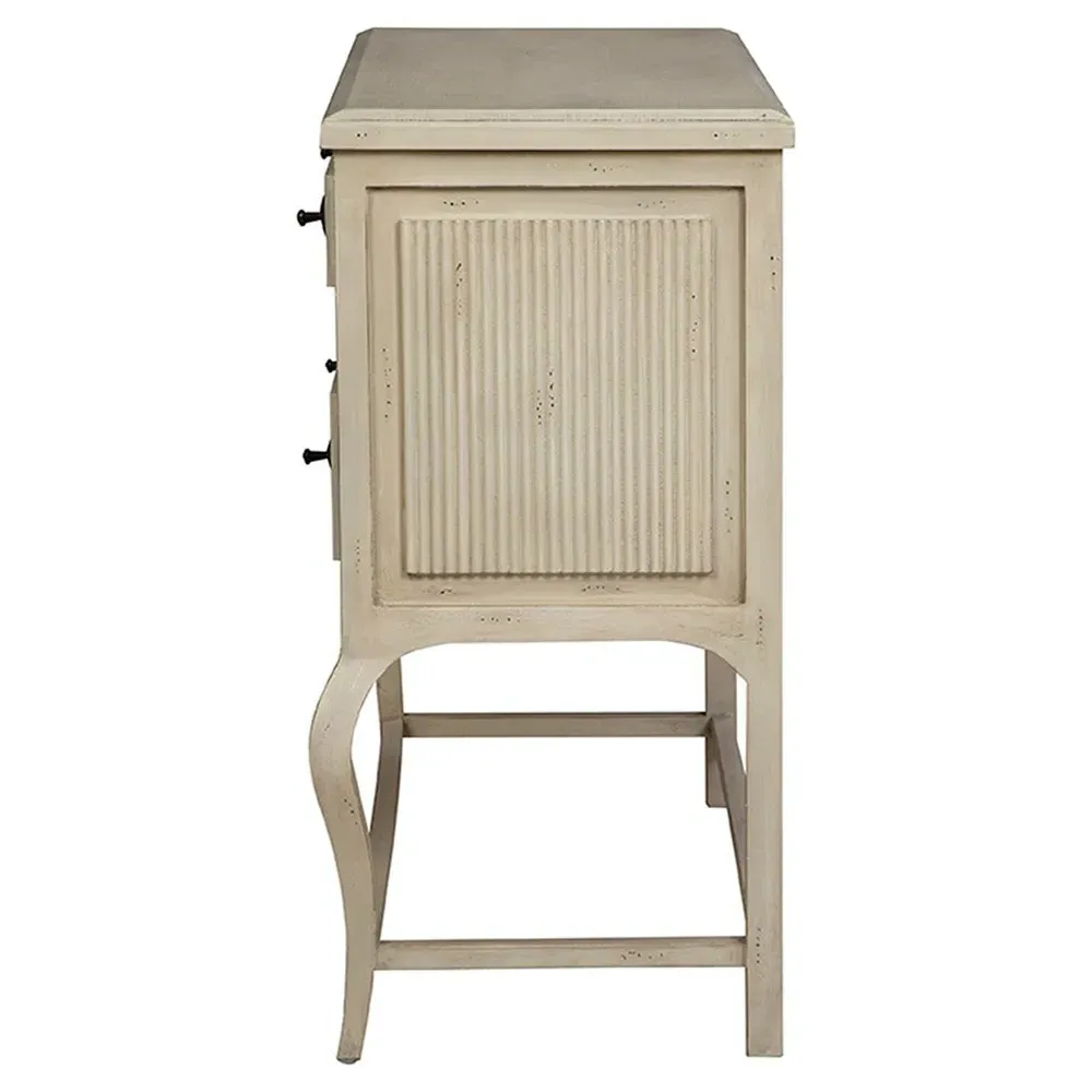 Sabby 2 Drawer Bachelor Chest - Cream, Mahogany