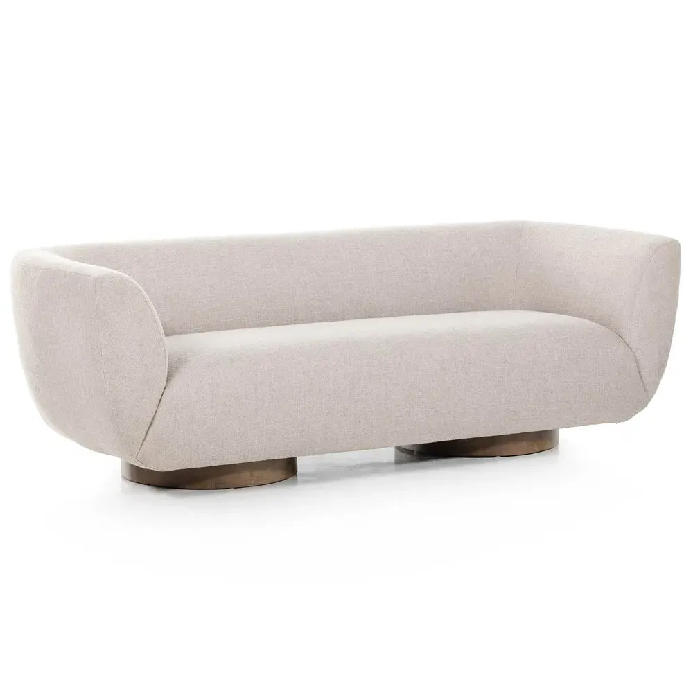 Sabina Tight Back Sofa - Beige, Parawood