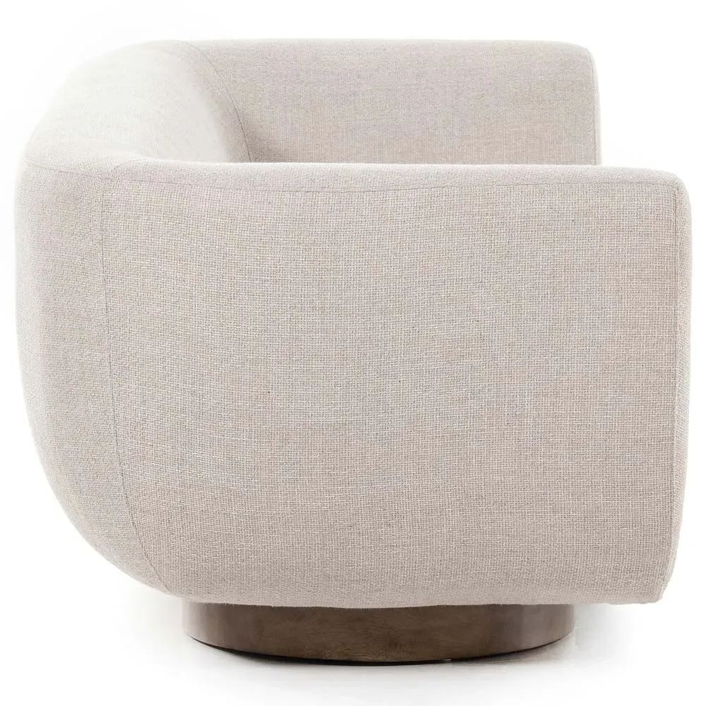 Sabina Tight Back Sofa - Beige, Parawood