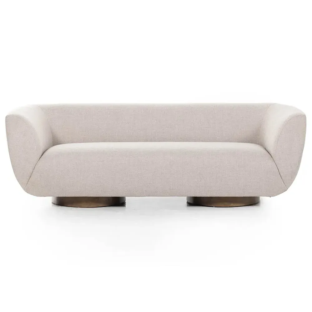 Sabina Tight Back Sofa - Beige, Parawood image