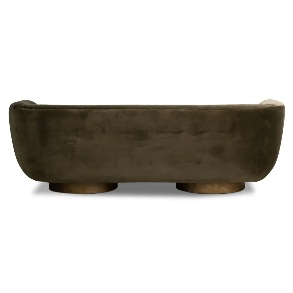 Sabina Tight Back Sofa - Olive Green, Parawood