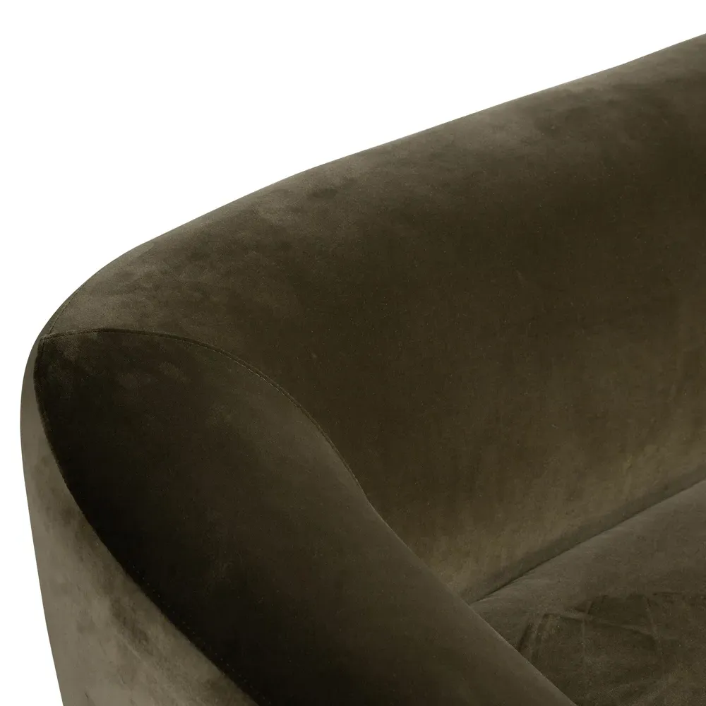 Sabina Tight Back Sofa - Olive Green, Parawood