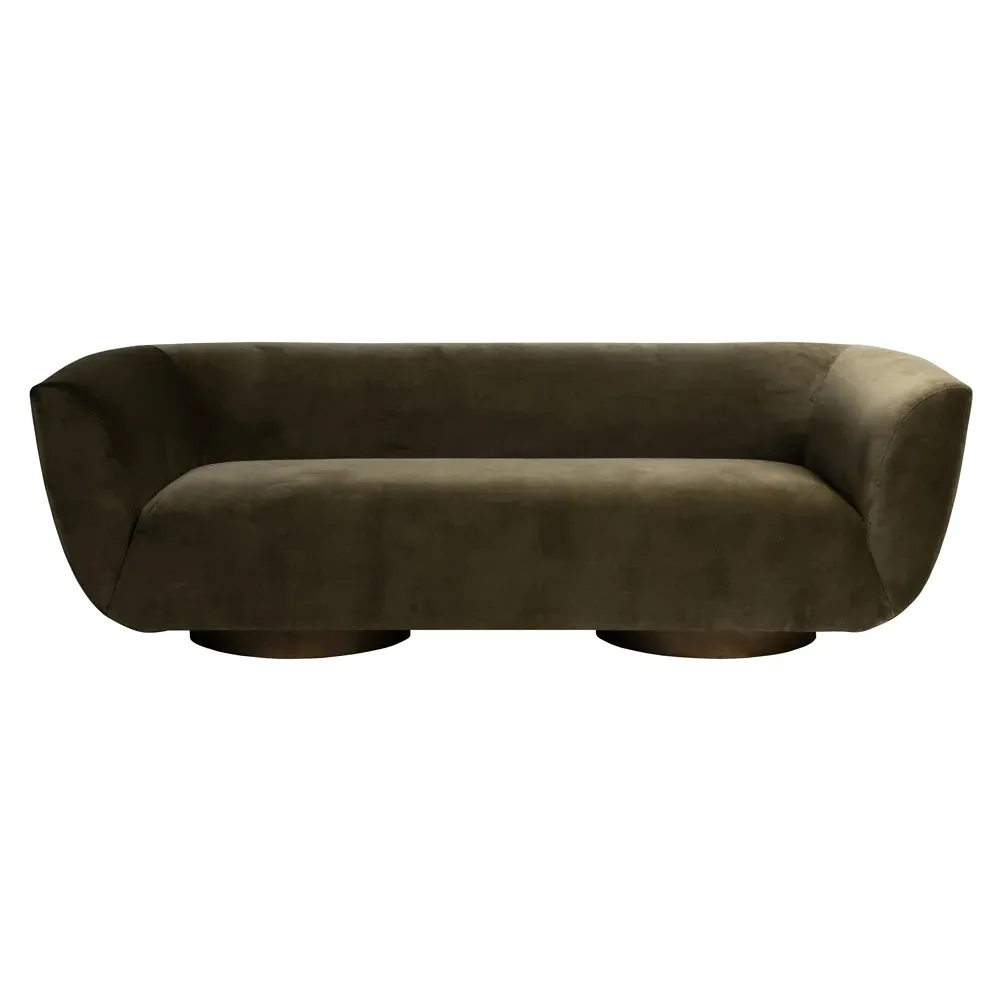 Sabina Tight Back Sofa - Olive Green, Parawood