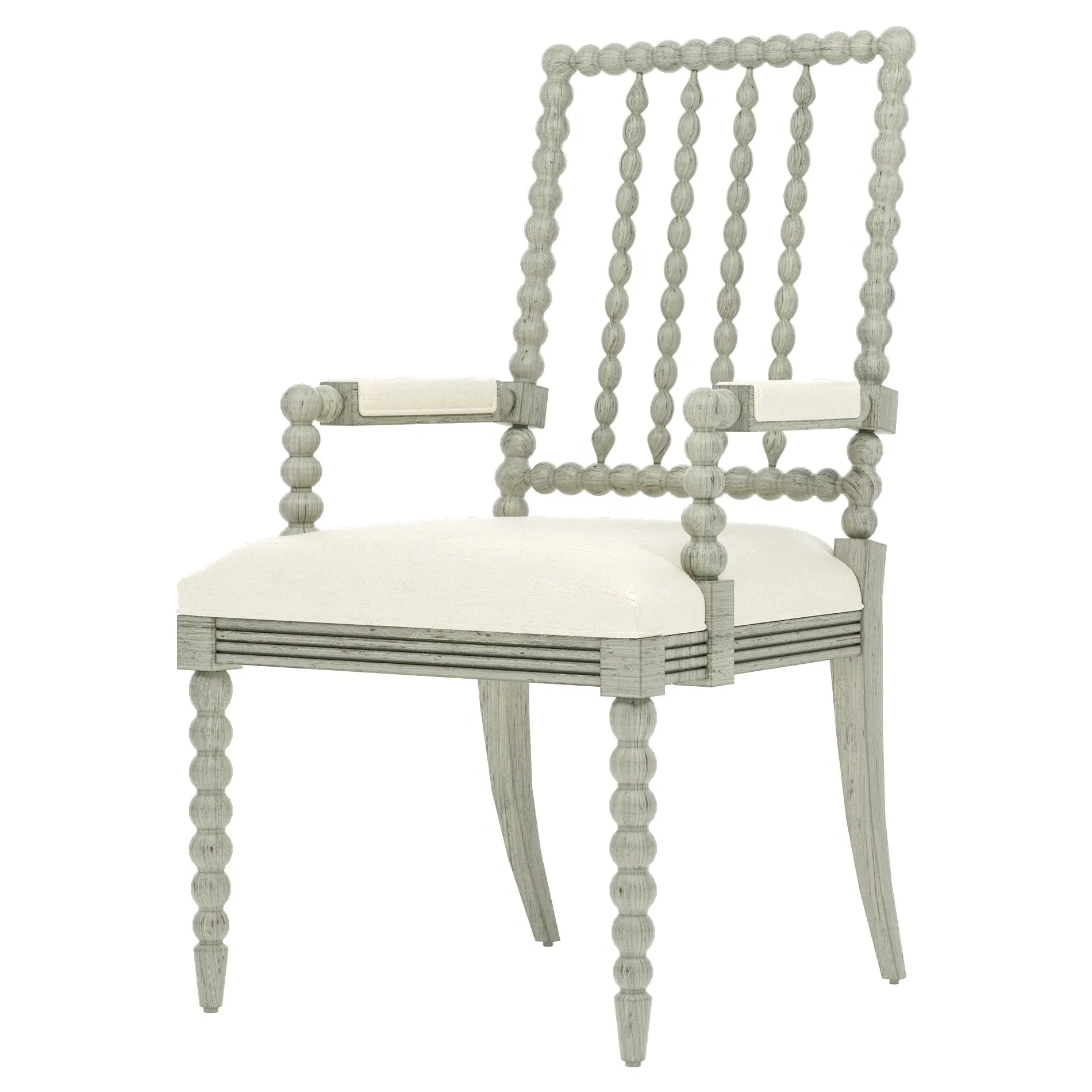 Sabinna Dining Arm Chair - Heathered Ivory, Hardwood image