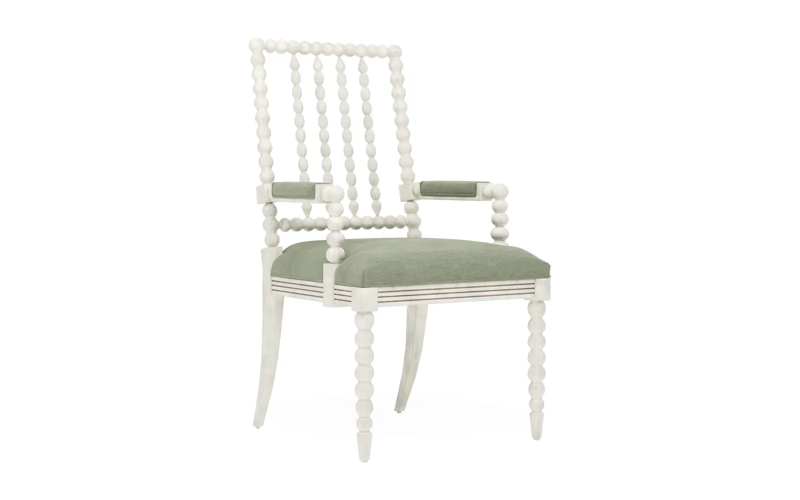 Sabinna Dining Arm Chair - Lustre Verde, Velvet