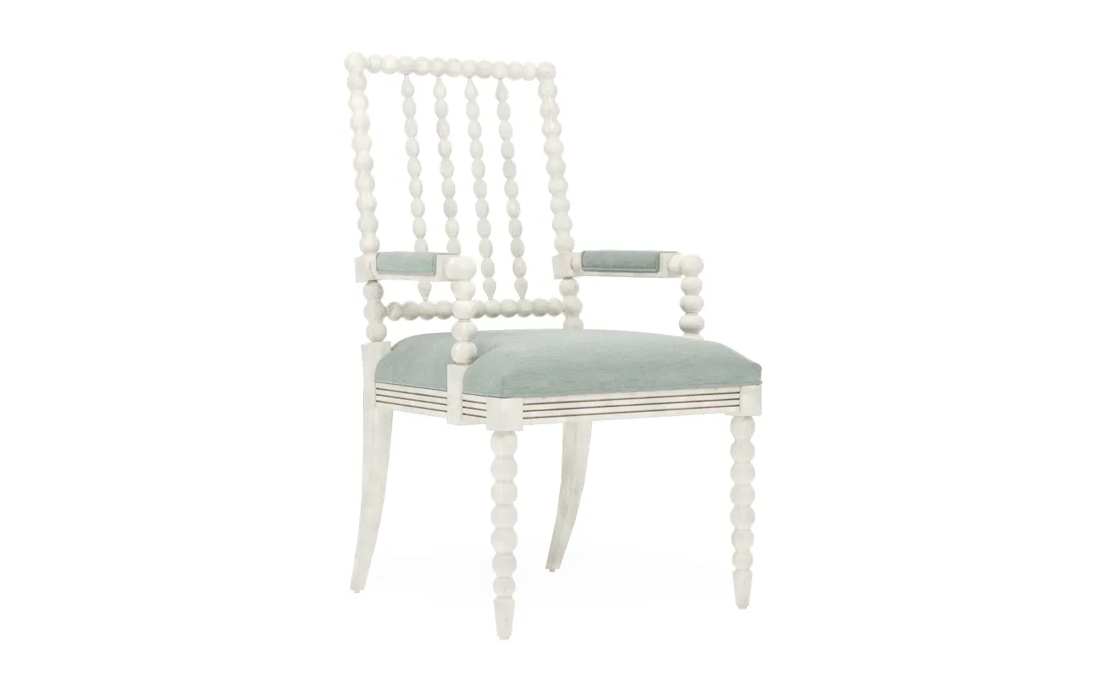 Sabinna Dining Arm Chair - Sea Mist, Velvet