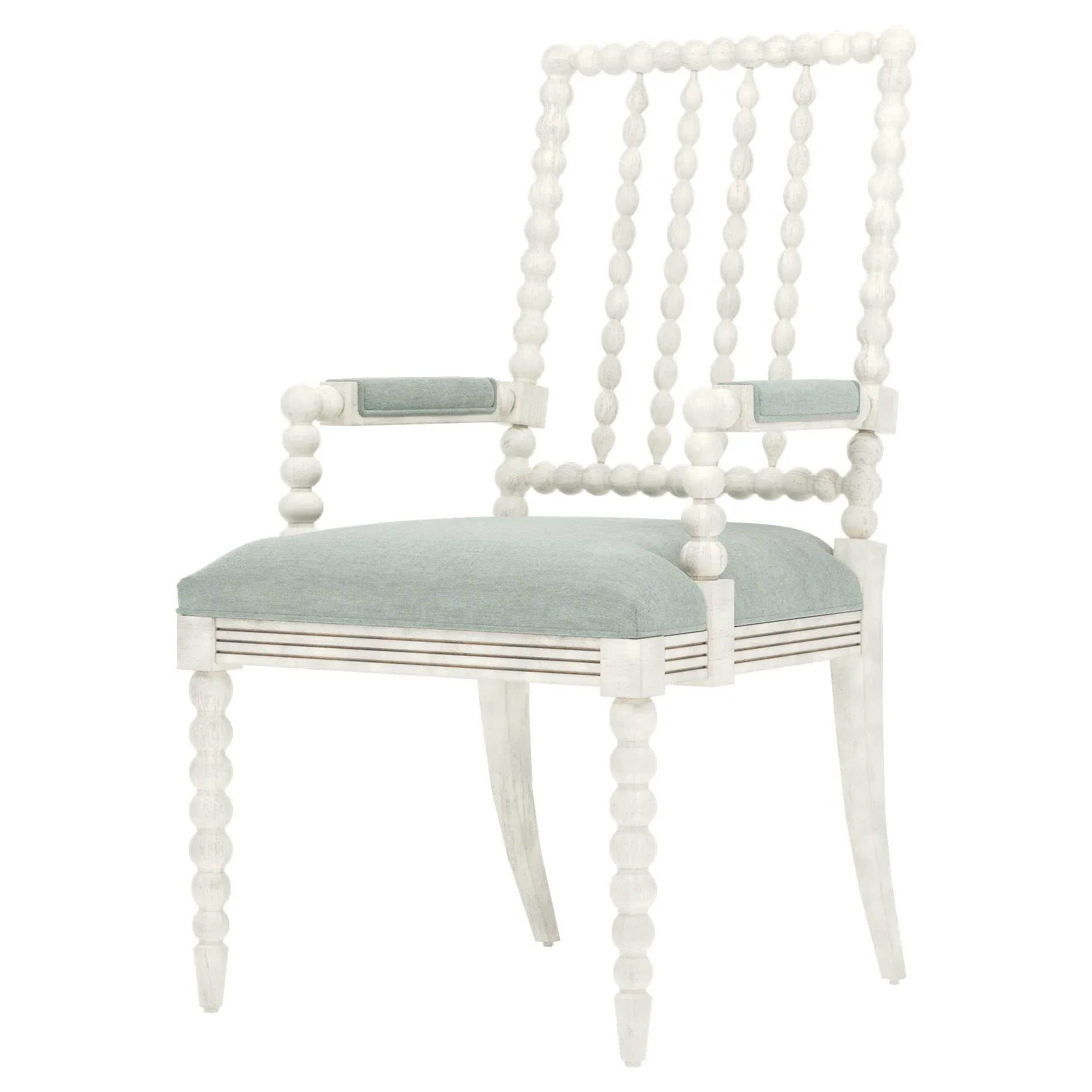 Sabinna Dining Arm Chair - Sea Mist, Velvet