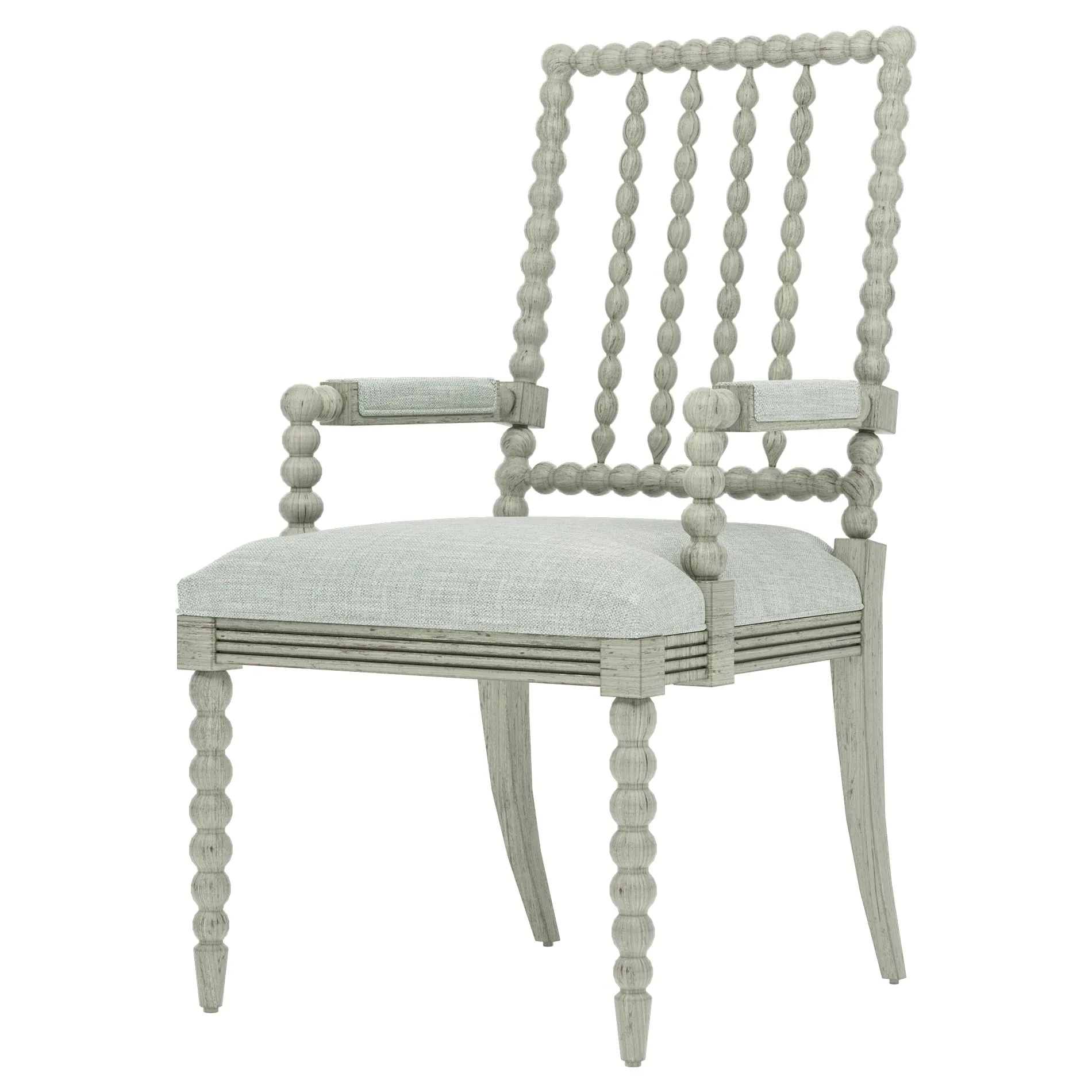 Sabinna Dining Arm Chair - Spring Blue, Hardwood