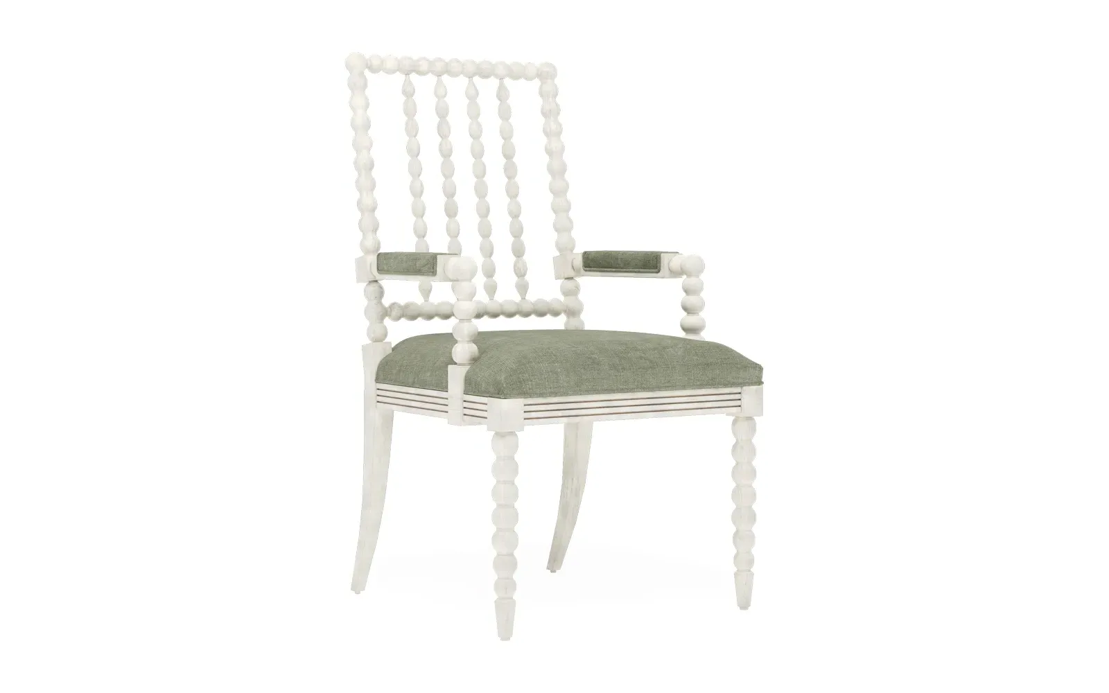 Sabinna Dining Arm Chair - Willow Green, Velvet