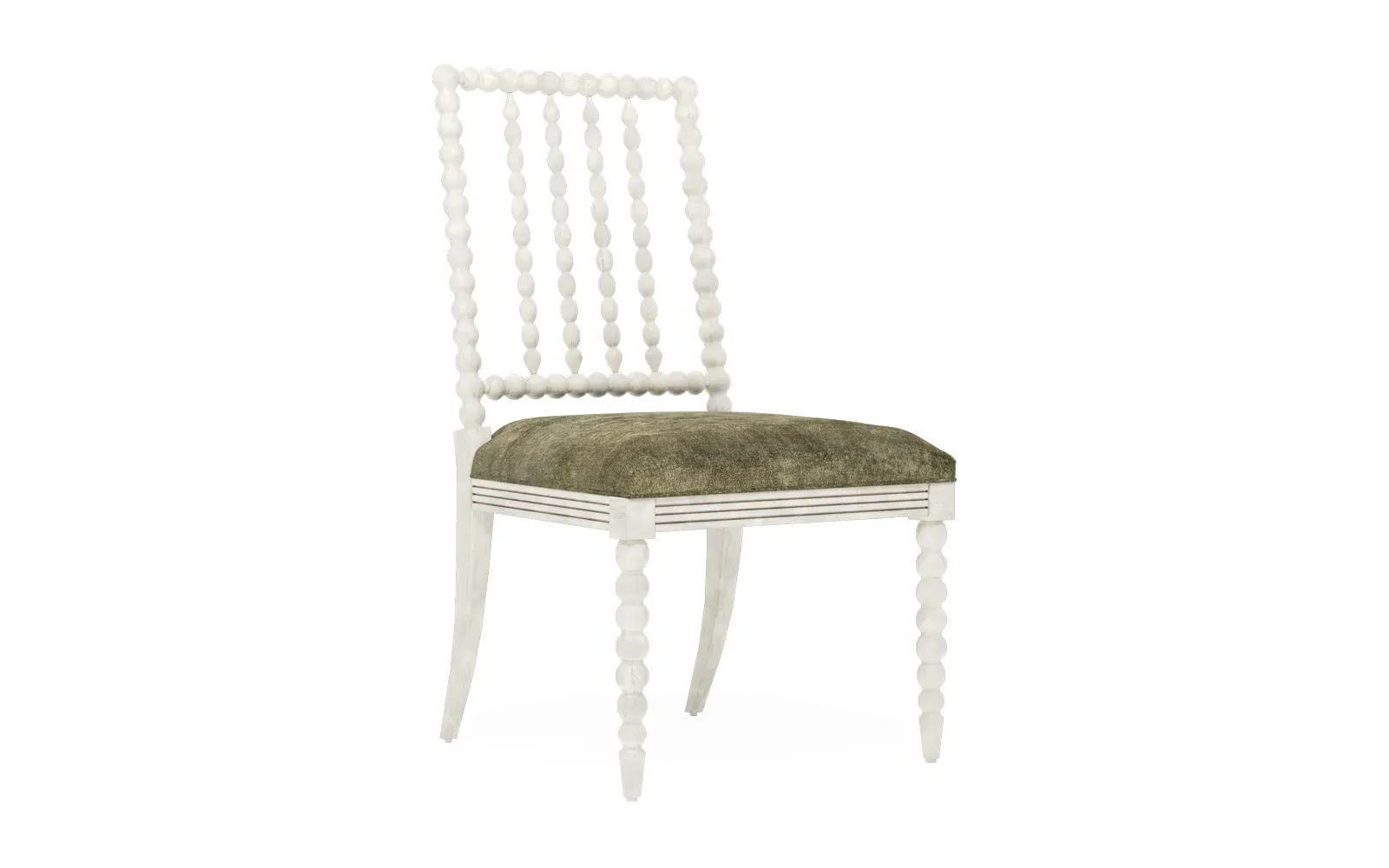 Sabinna Dining Side Chair - Fern Velvet, Hardwood