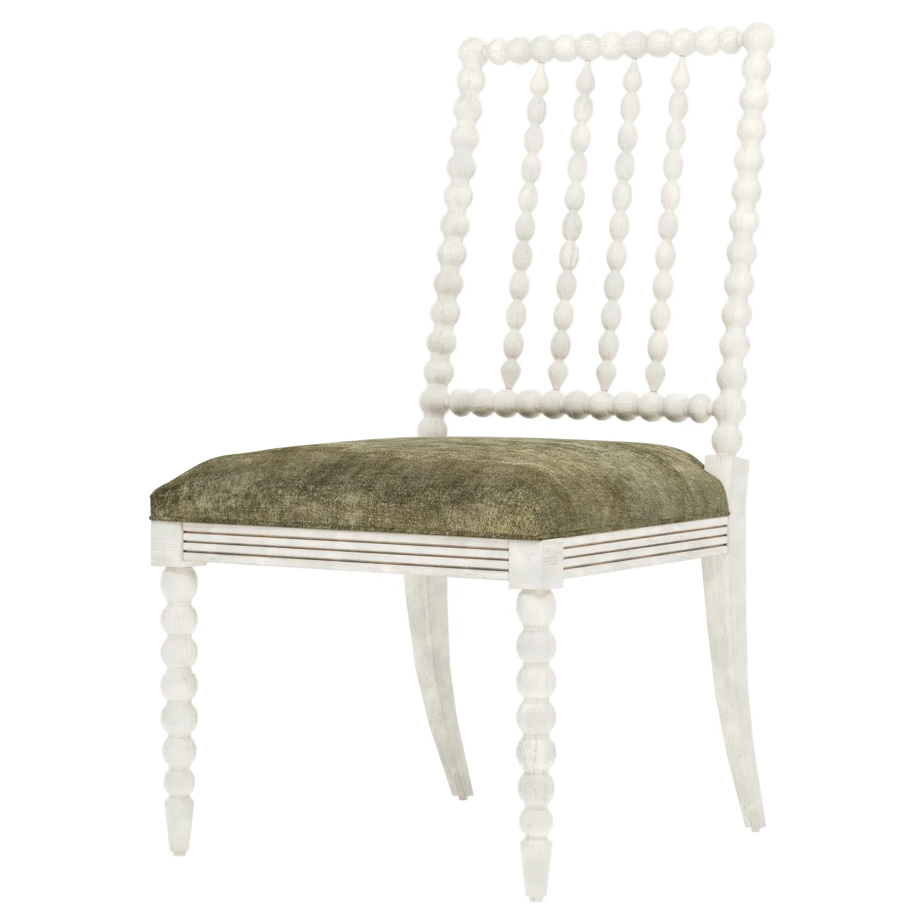Sabinna Dining Side Chair - Fern Velvet, Hardwood