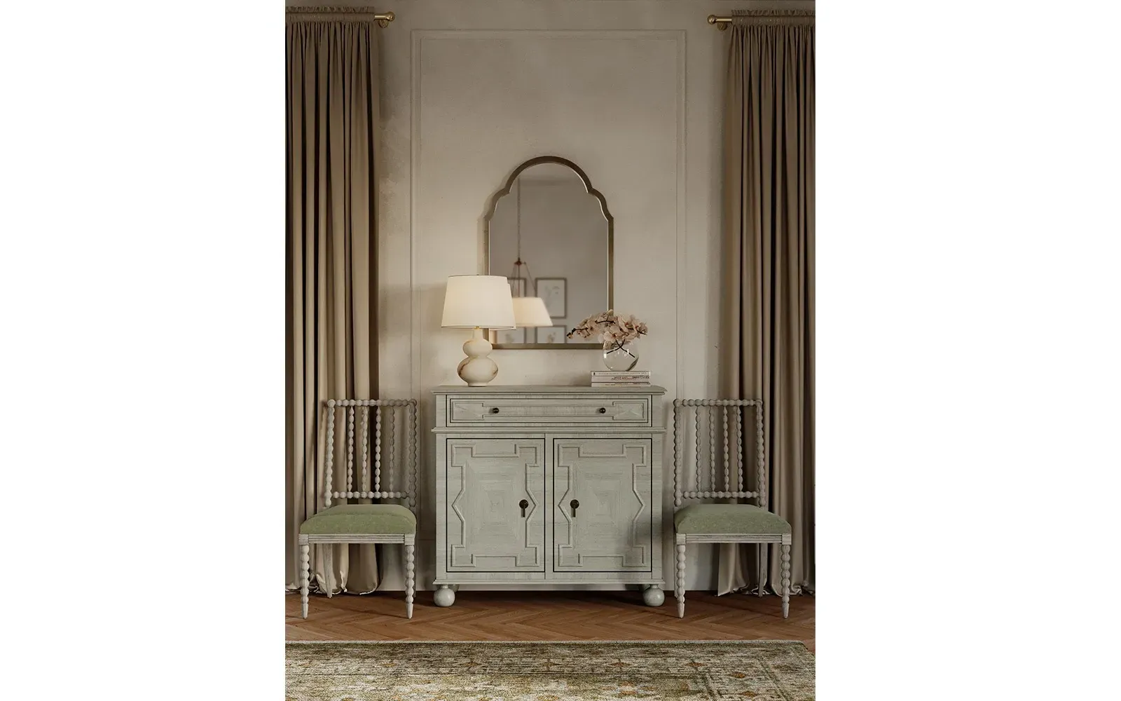 Sabinna Dining Side Chair - Sage, Velvet