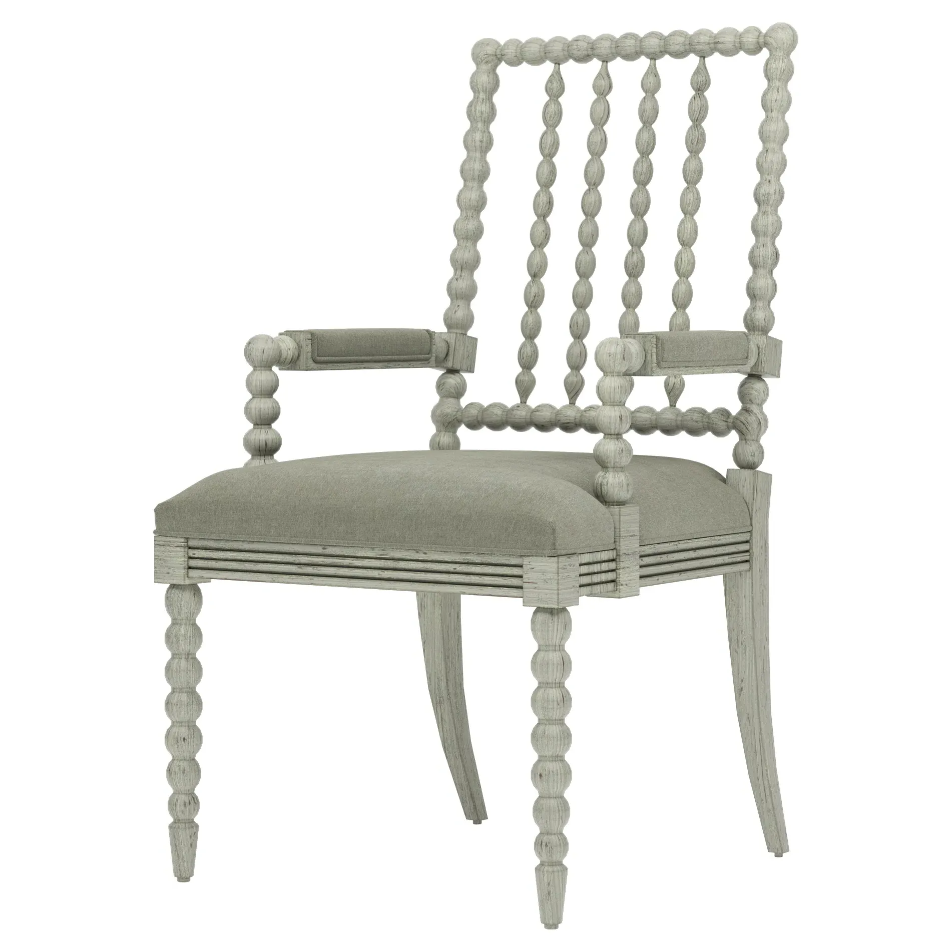 Sabinna Provence Sage Dining Arm Chair - Sage, Velvet