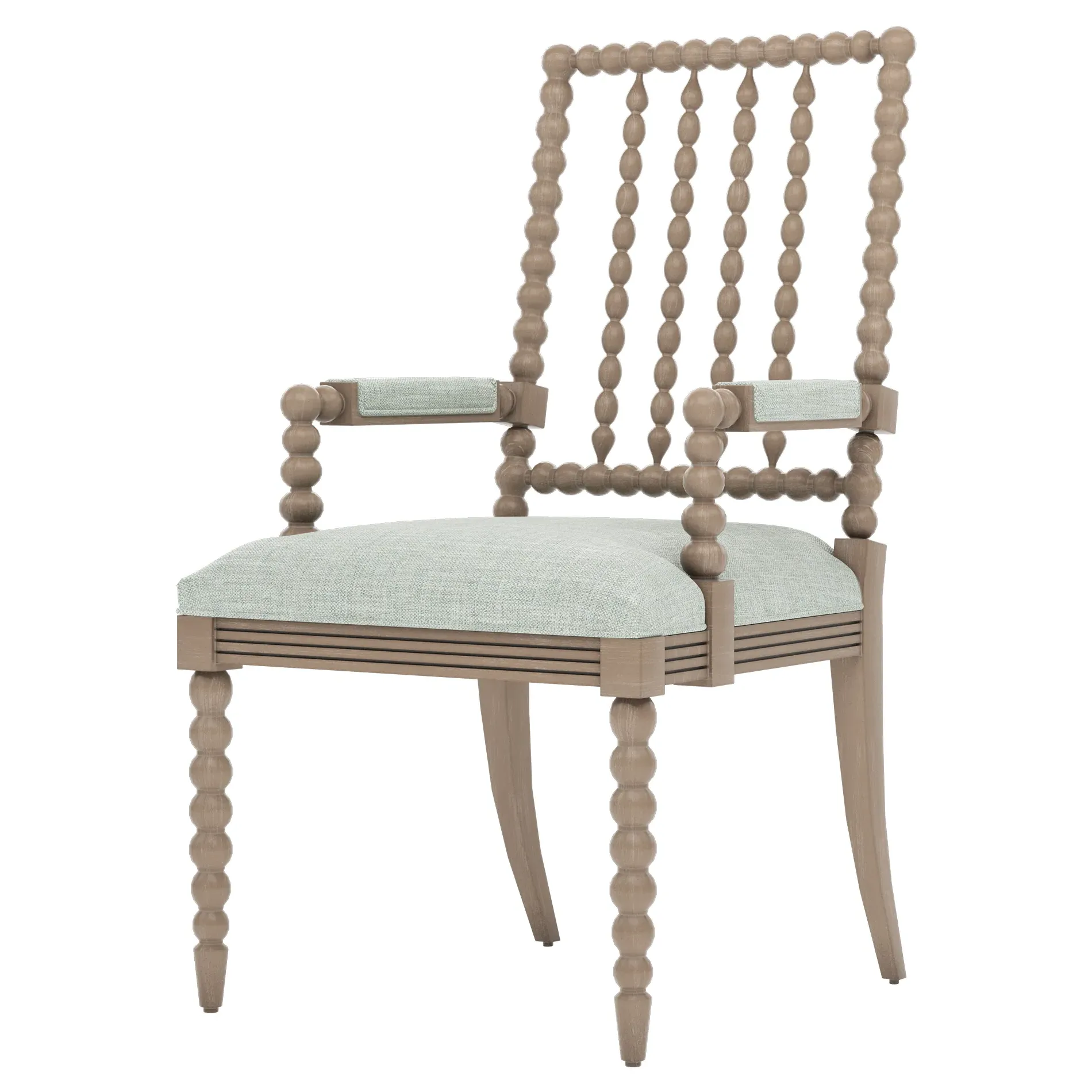 Sabinna Textured Weave Dining Arm Chair - Blue, Hardwood