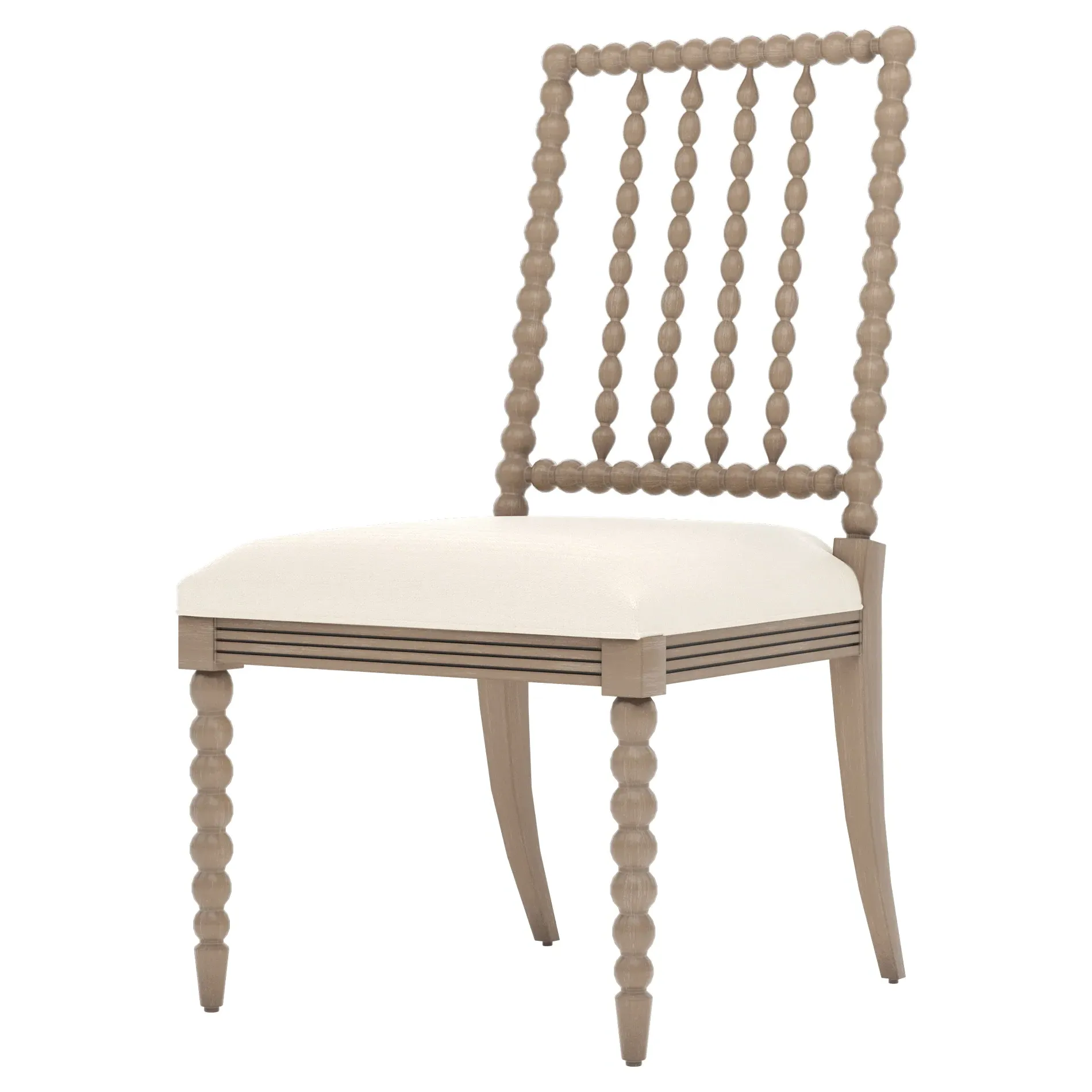 Sabinna Textured Weave Dining Side Chair - White, Driftwood
