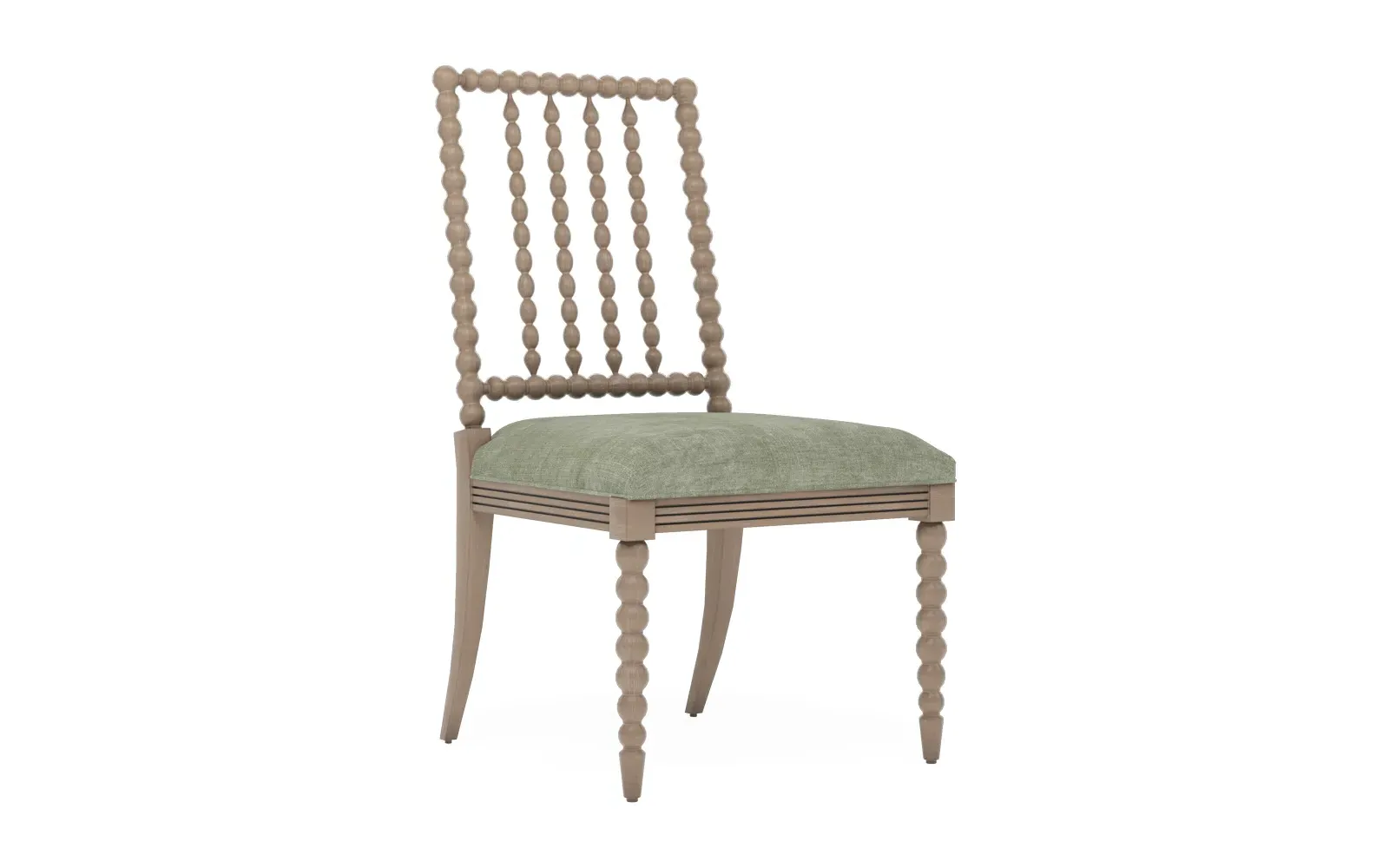 Sabinna Velvet Dining Side Chair - Willow Green, Driftwood