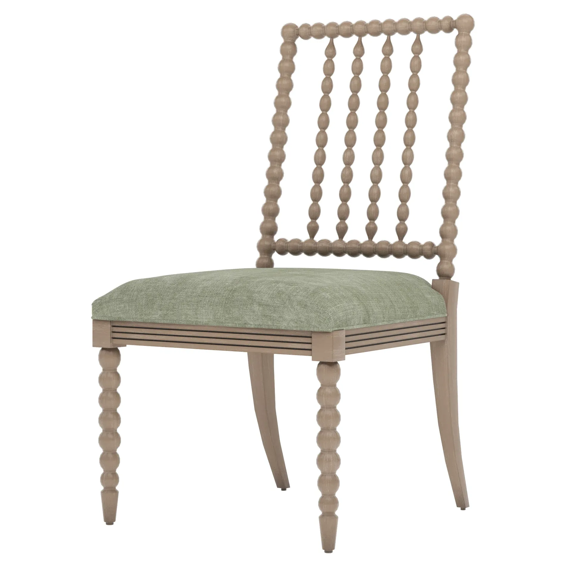 Sabinna Velvet Dining Side Chair - Willow Green, Driftwood image
