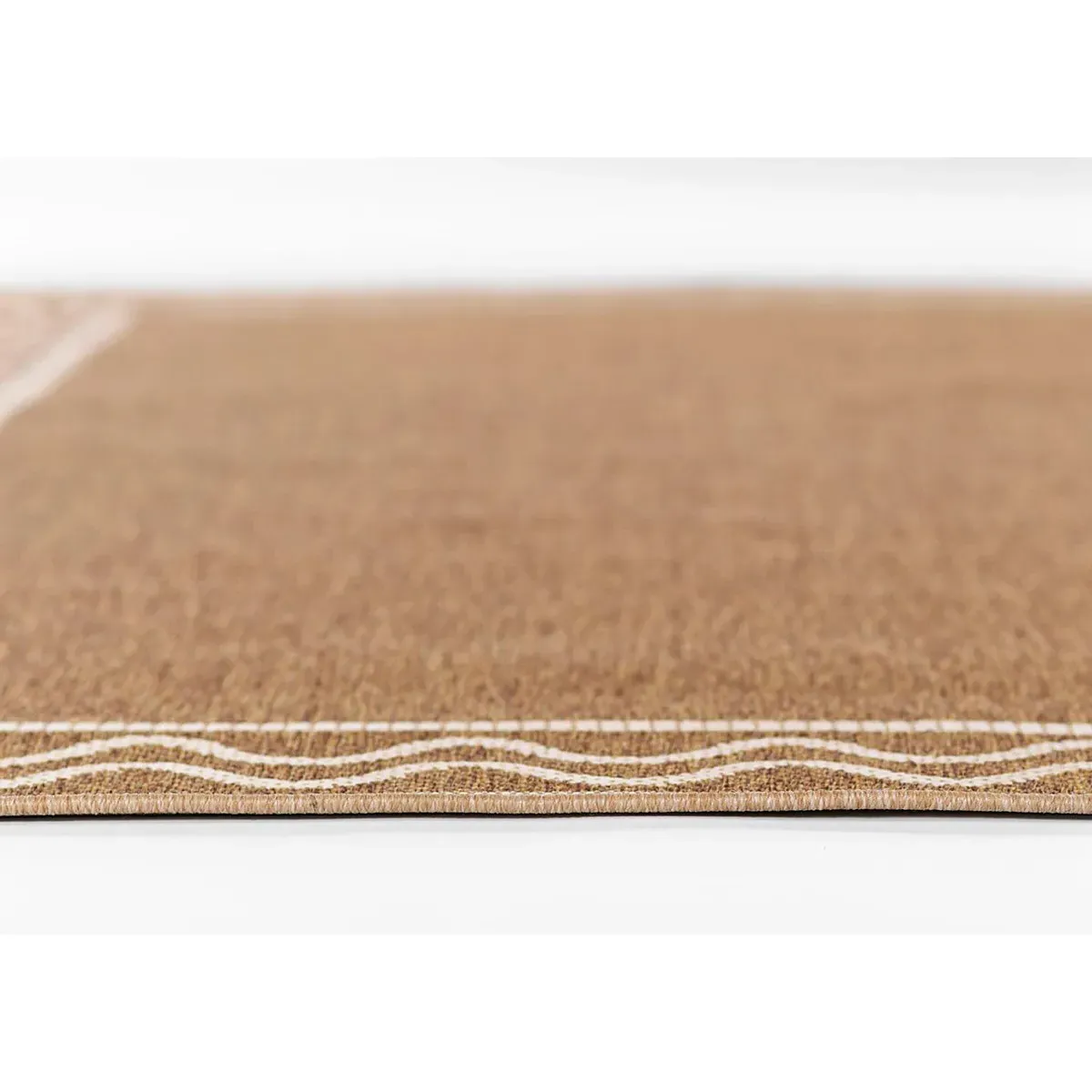 Sabria Wave Border Indoor Outdoor Rug - Natural, Polypropylene
