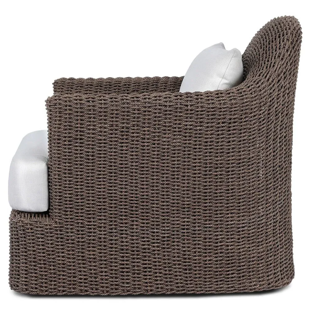 Sacha Woven Outdoor Lounge Chair - Brown