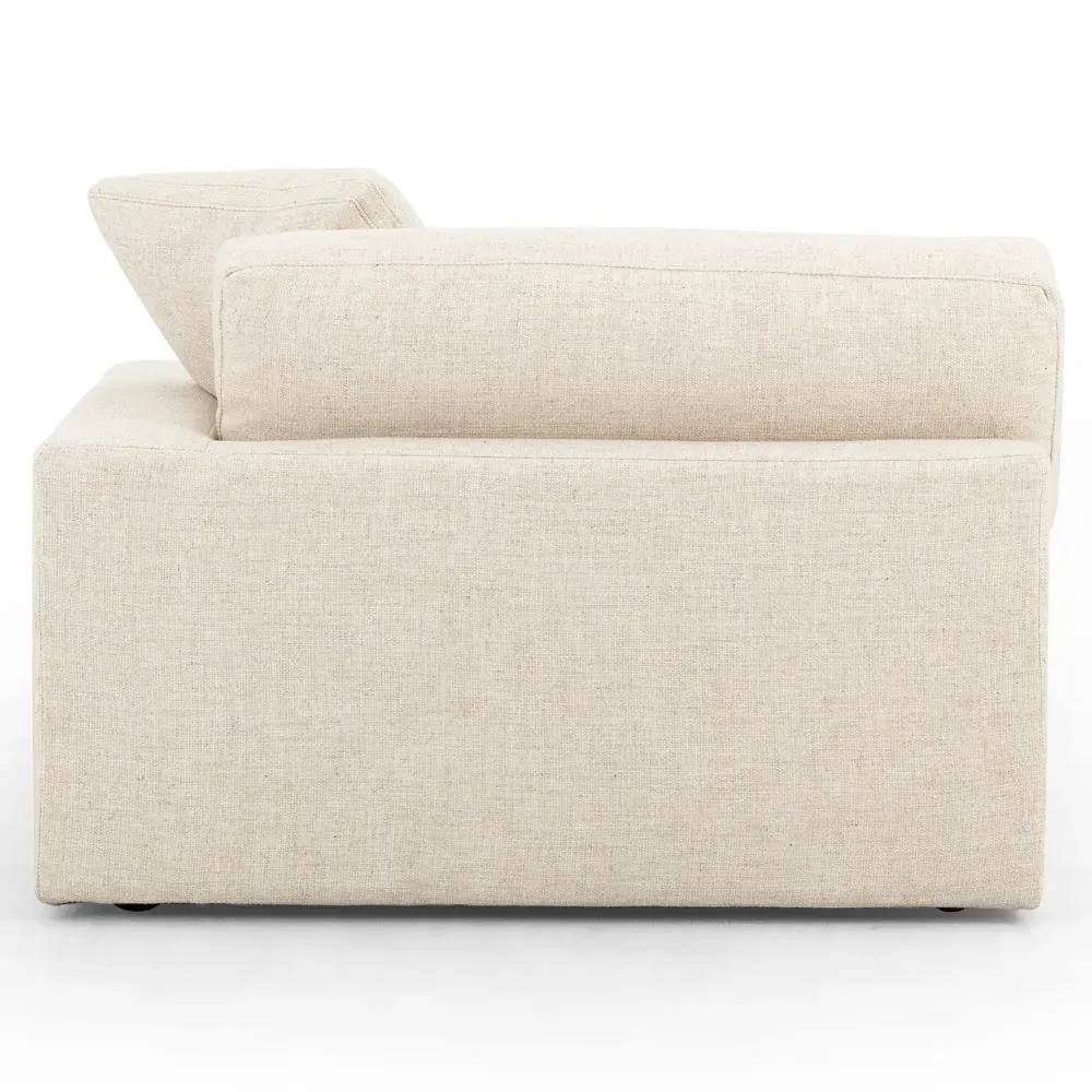 Sadie Left Chaise Sectional - Cream, Performance Fabric